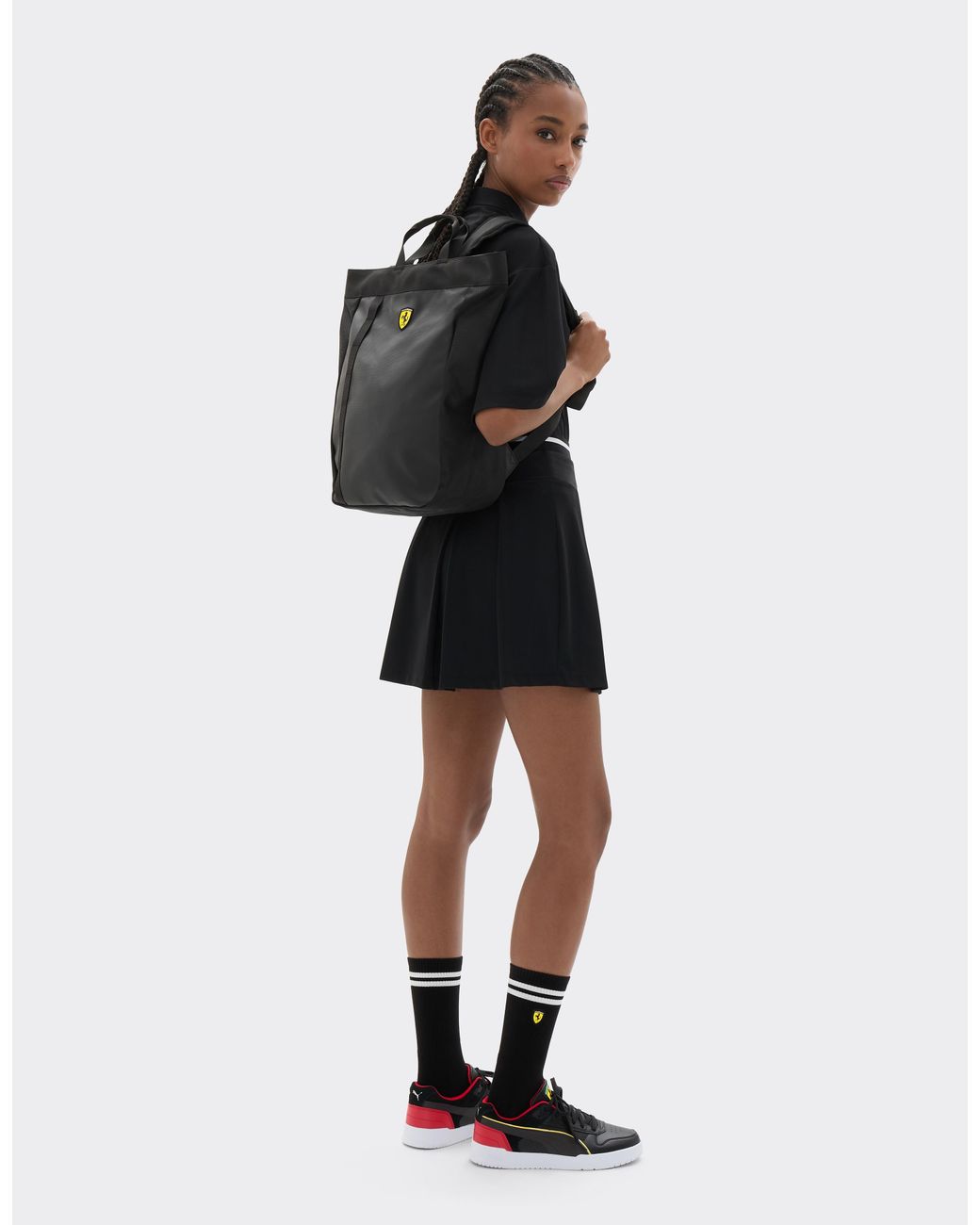 Ferrari Black Rucksack Mit -Wappen