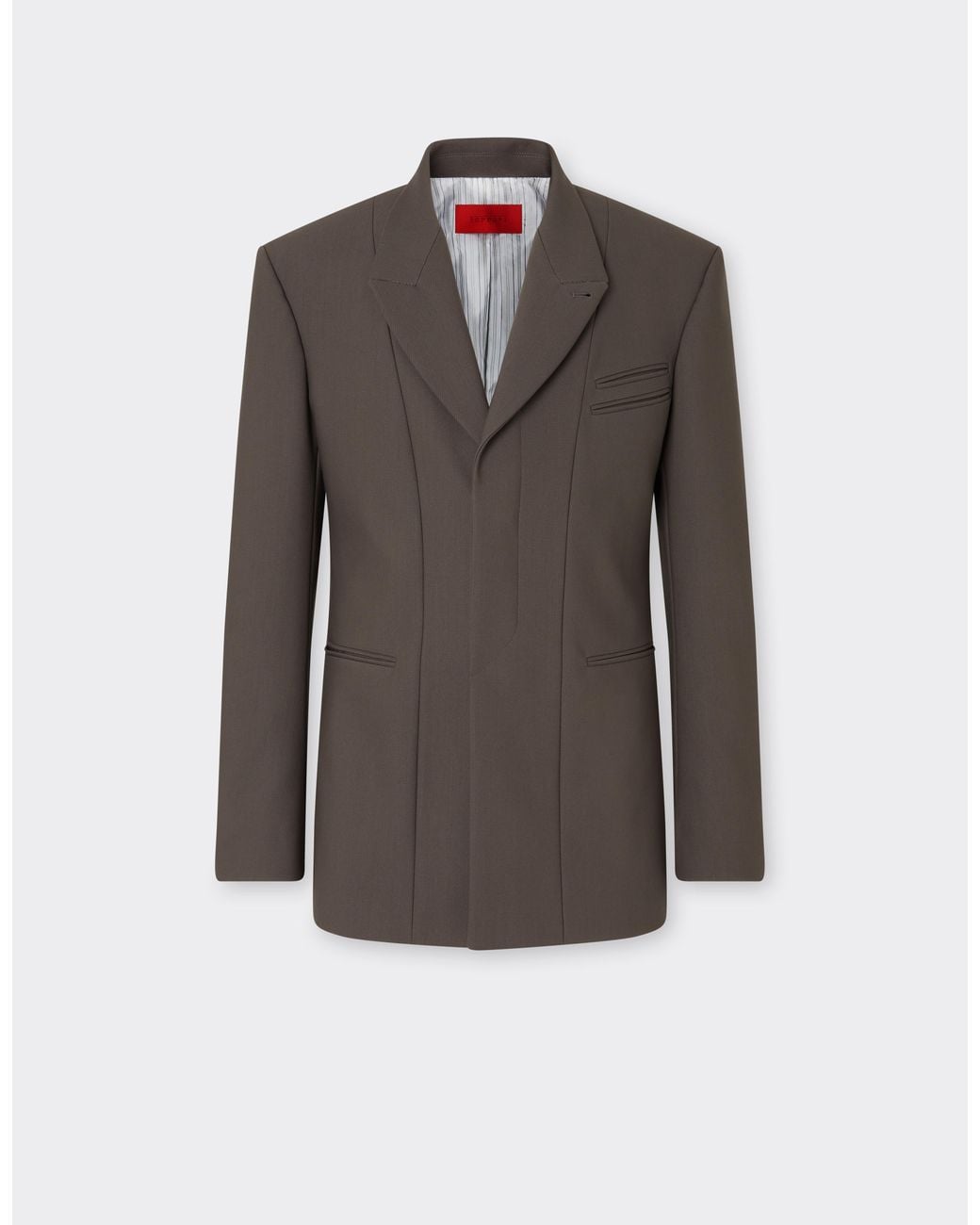 Ferrari Gray Single-Breasted Crepe Blazer for men
