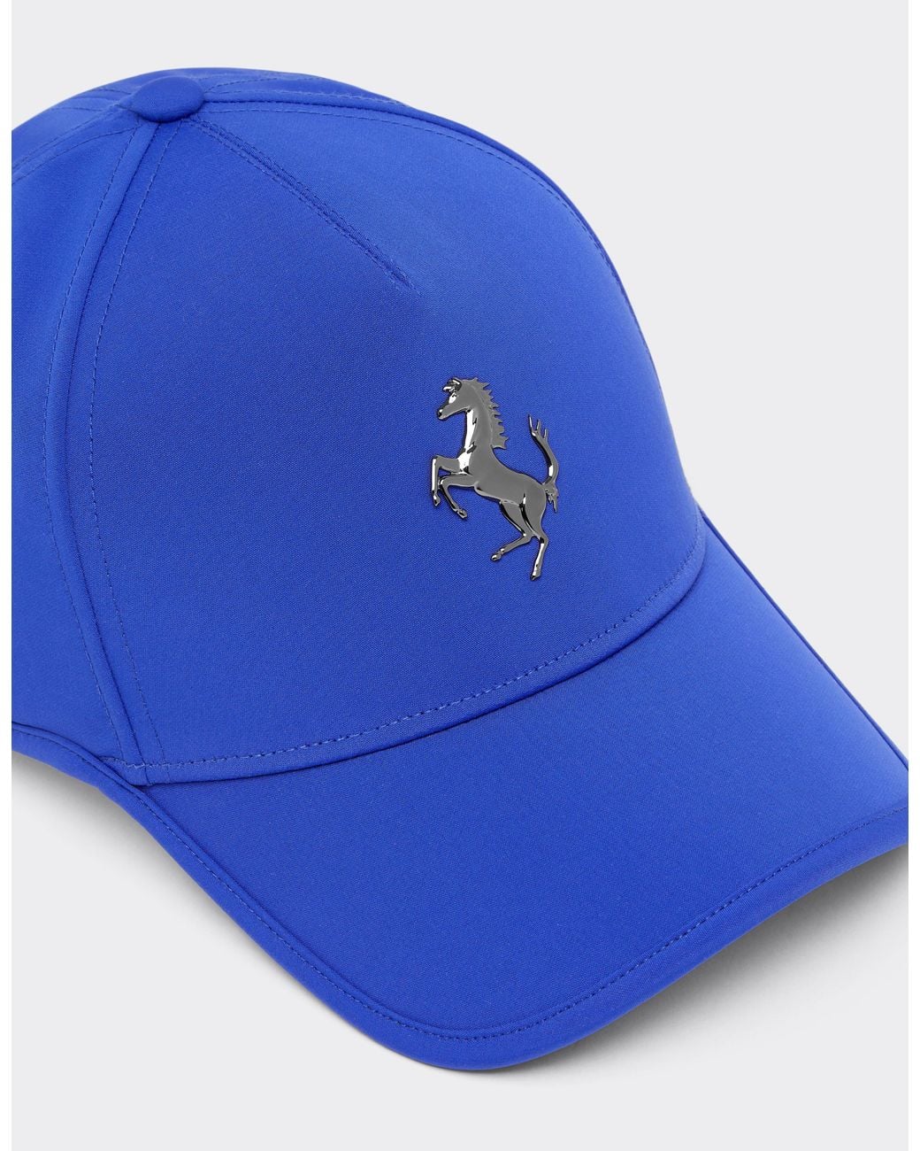 Ferrari Blue Baseball Cap With Prancing Horse
