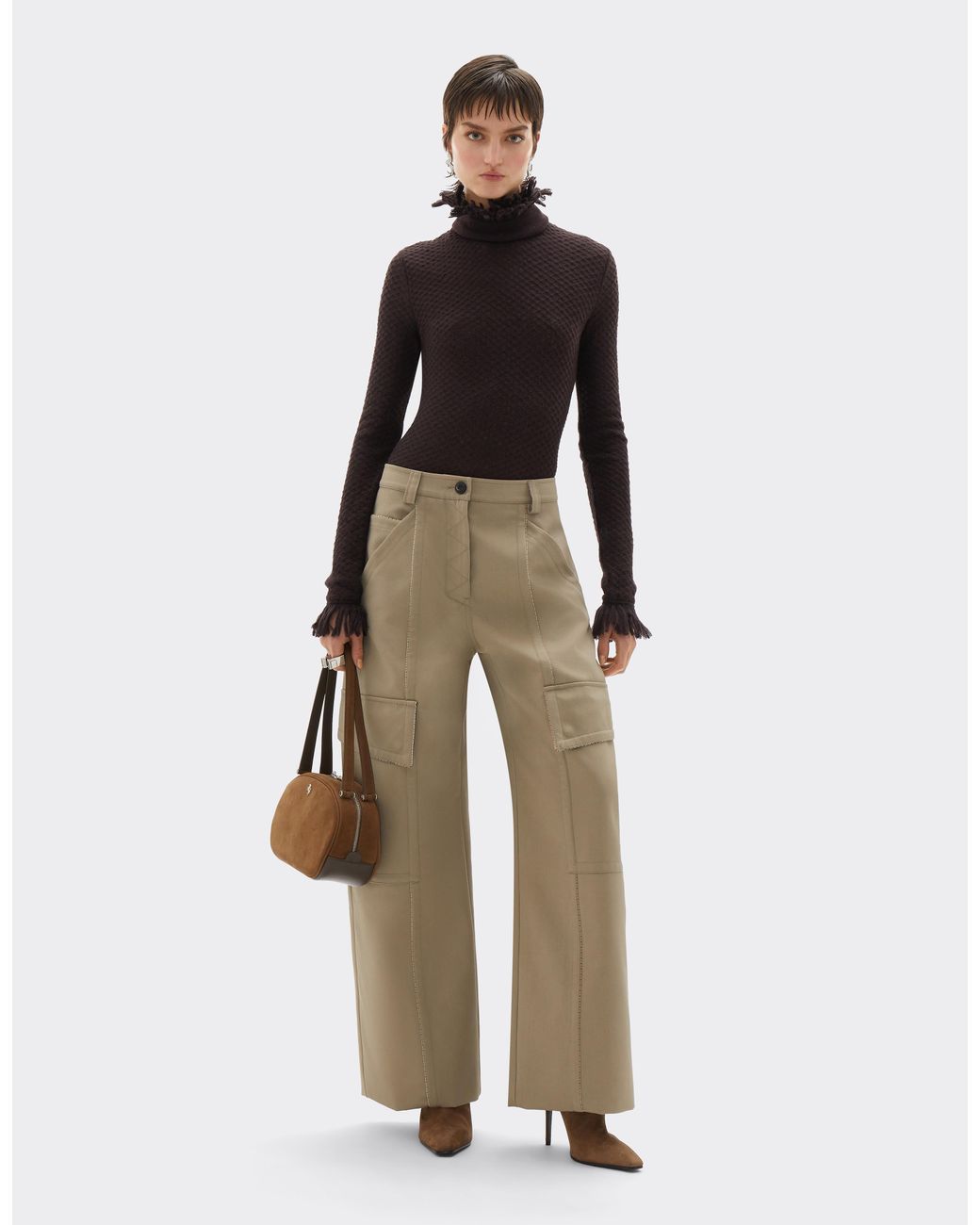 Ferrari Black Turtleneck With Fringes