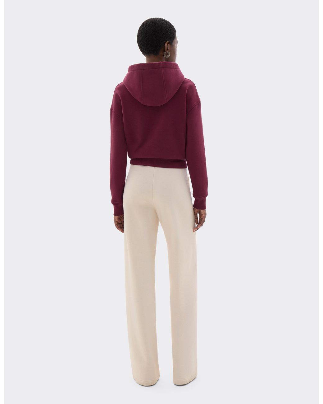 Ferrari Natural Wool And Cotton Trousers With Drawstring