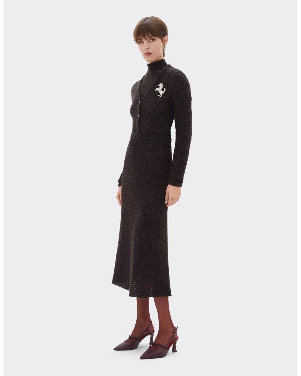 Ferrari Black Midi Skirt
