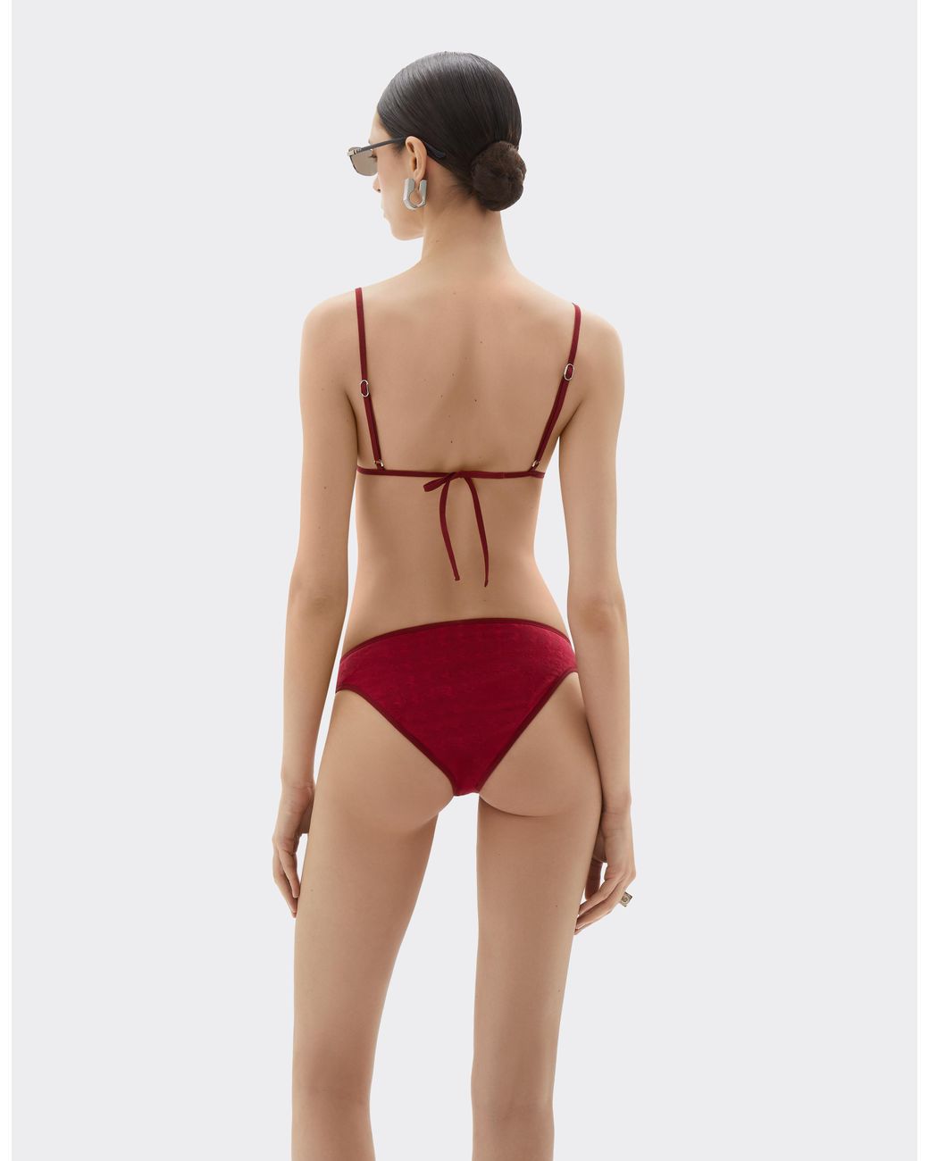 Ferrari Red Bikini Bottoms With Prancing Horse Motif