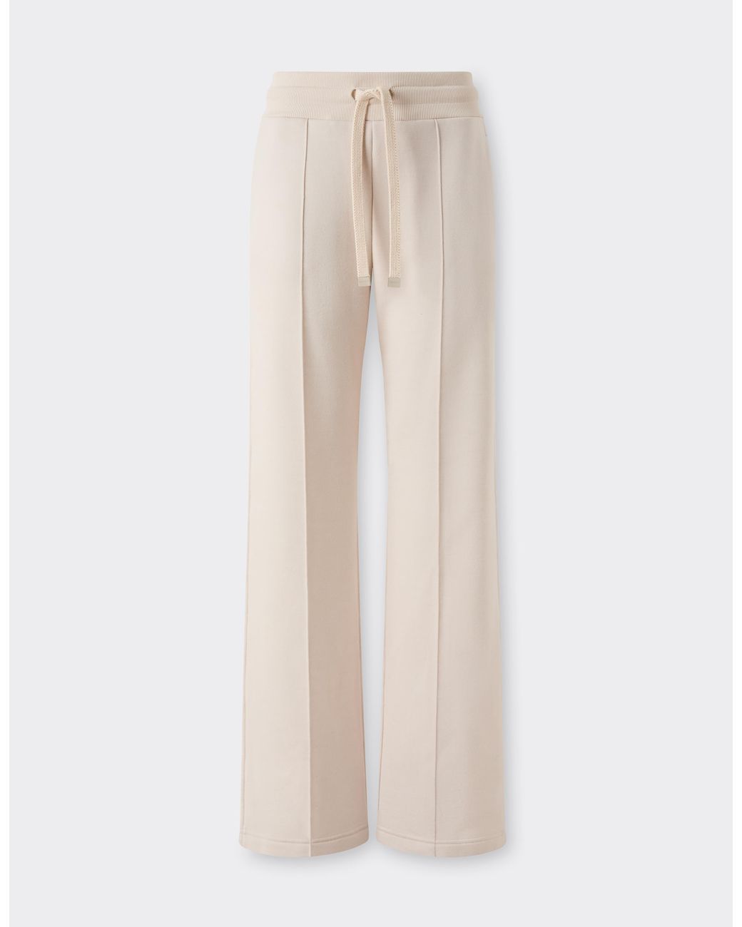 Ferrari Natural Wool And Cotton Trousers With Drawstring