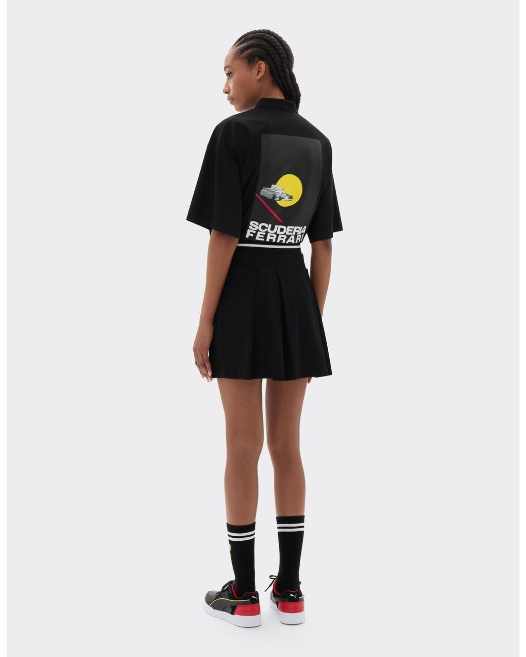 Ferrari Black Technical Piqué Mini Skirt