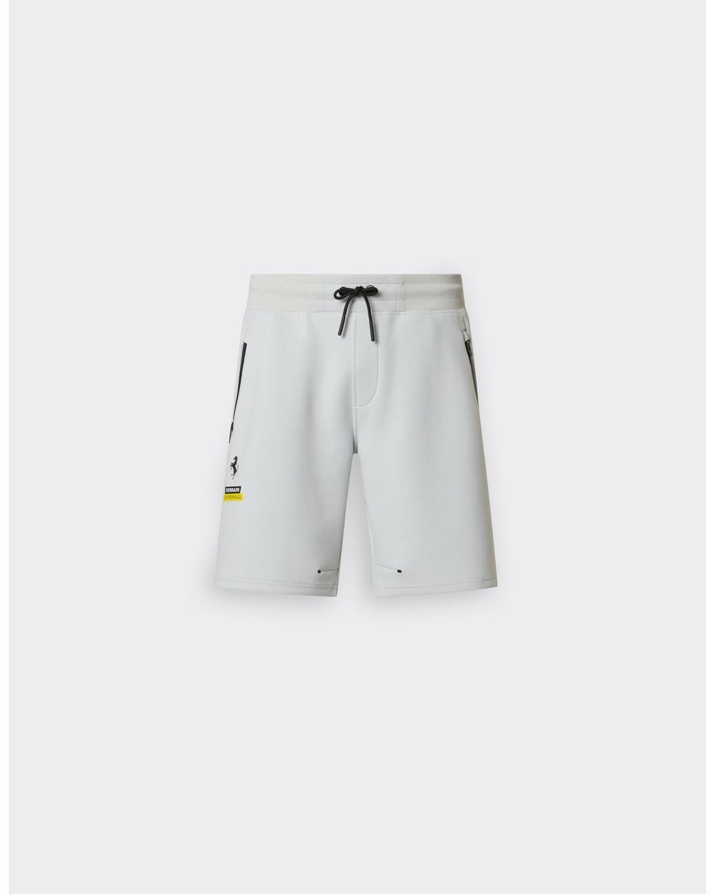 Ferrari White Hypersail Scuba Bermuda Shorts for men