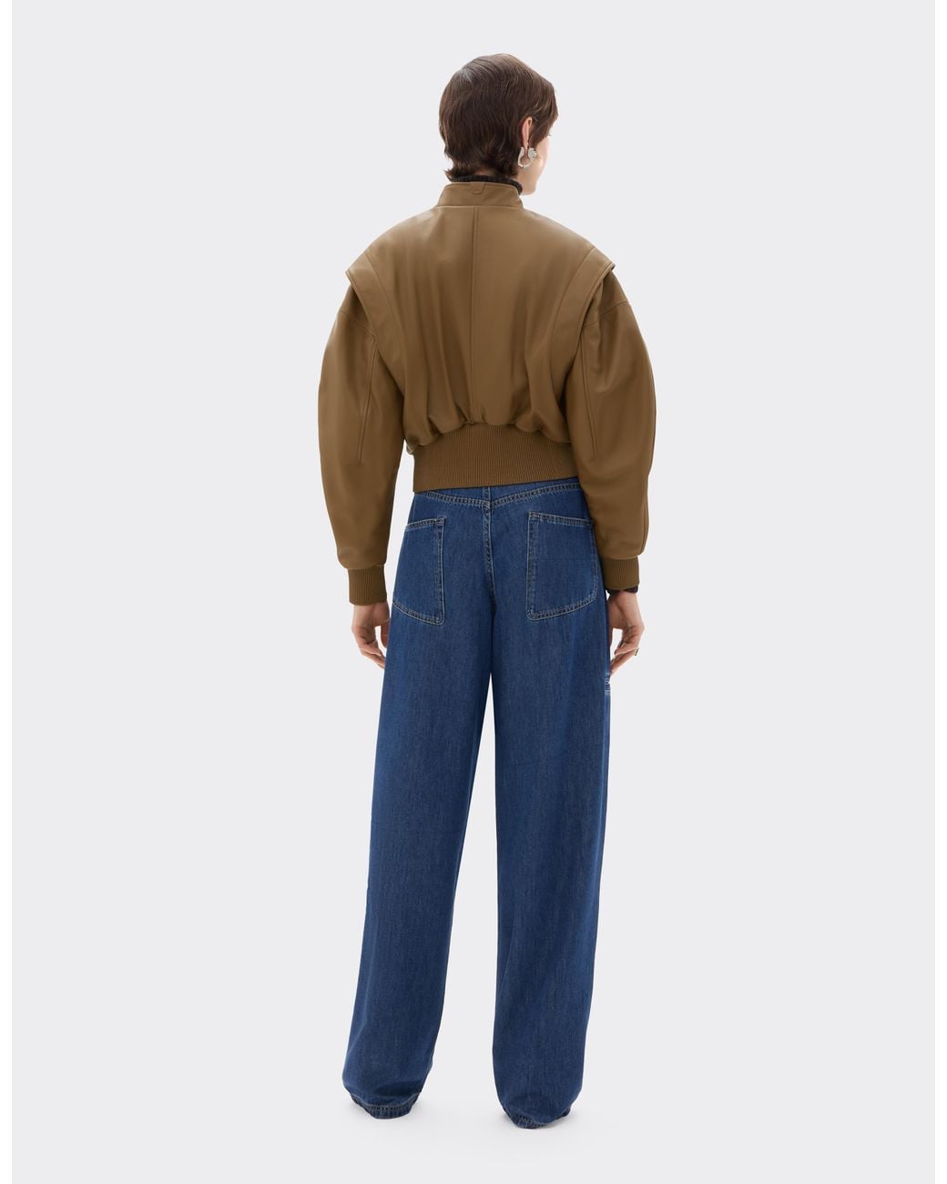 Ferrari Natural Cropped Nappa Bomber Jacket