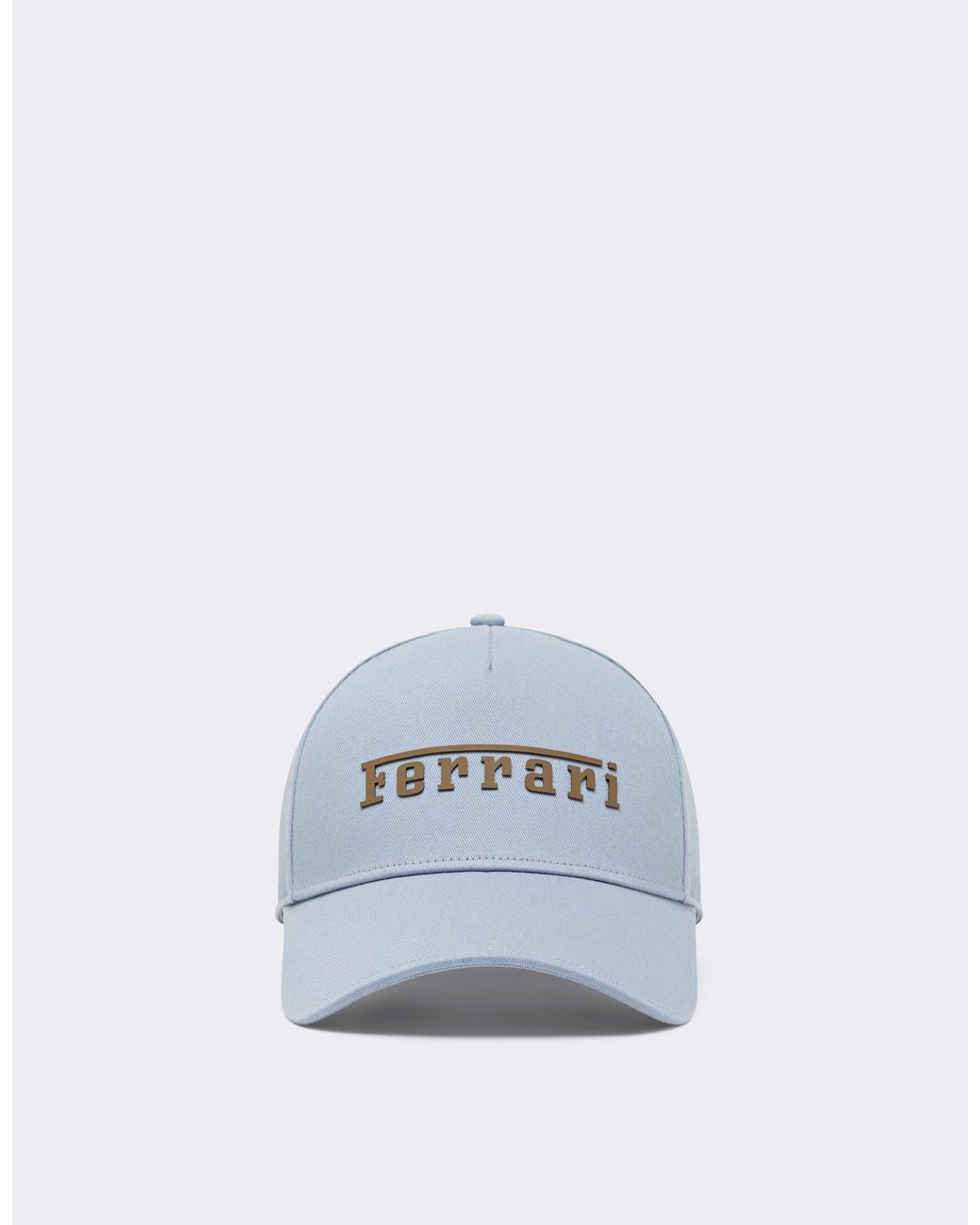Ferrari White Cotton Twill Baseball Cap