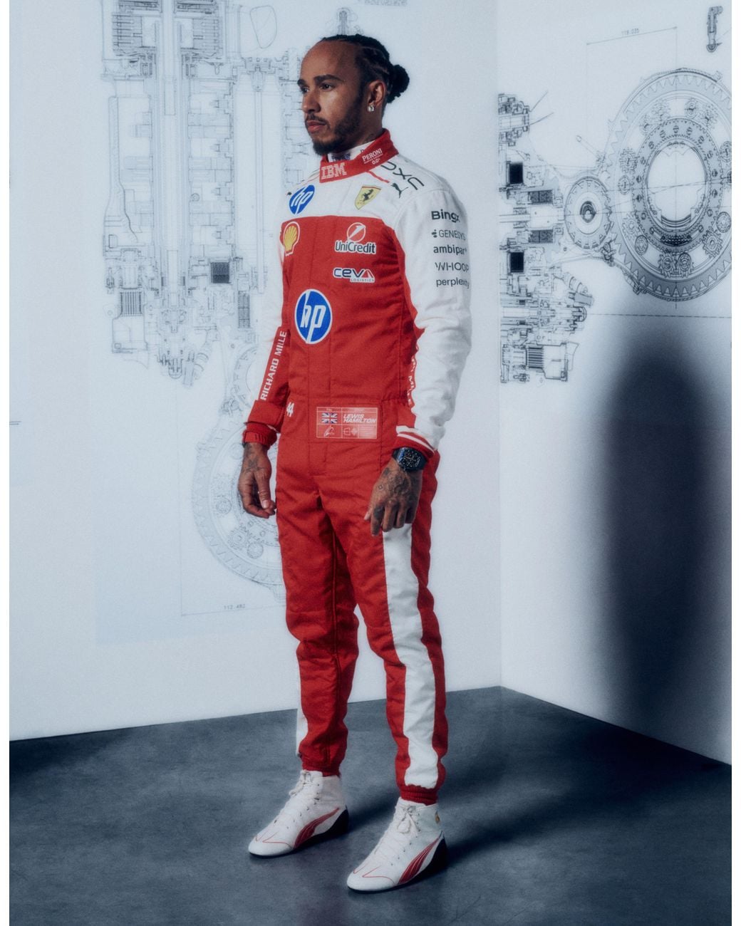 Ferrari Red Scuderia Hamilton Replica Racing Suit For The 2026 Austin Grand Prix for men