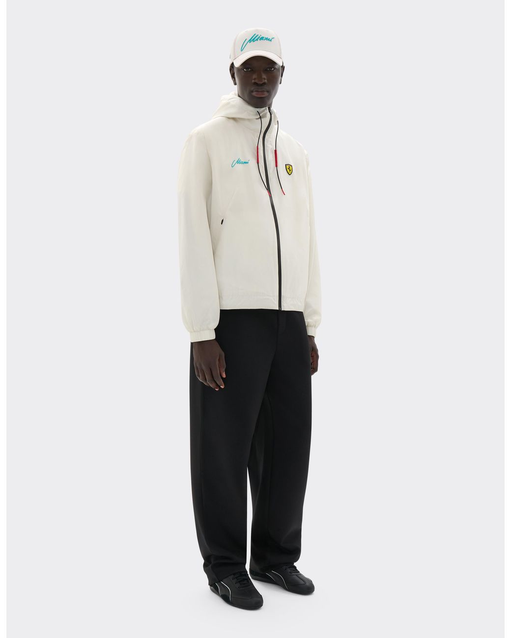 Ferrari White Scuderia Miami 2026 Windbreaker for men