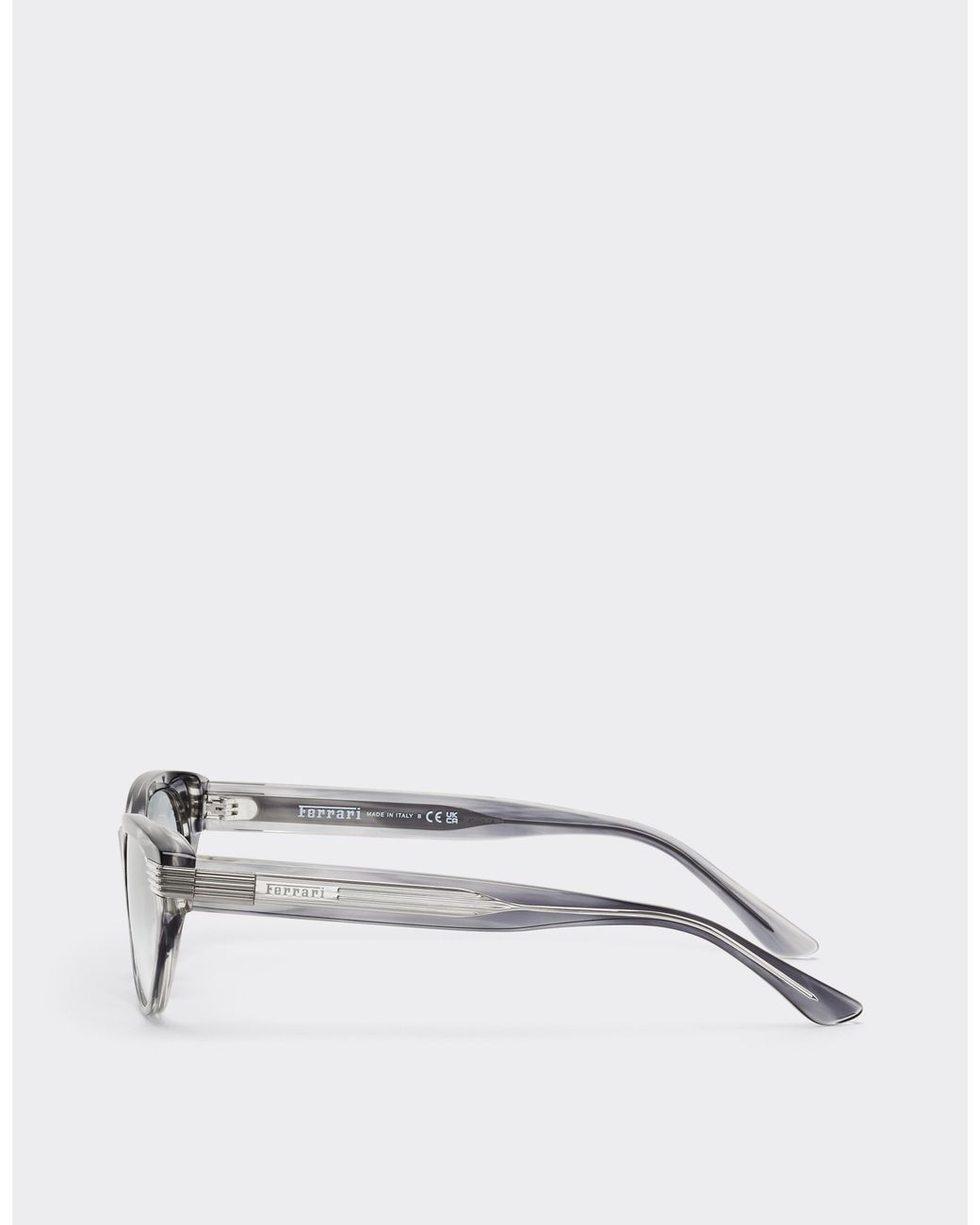 Ferrari Metallic Stripedacetate Sunglasses With Gradient Mirrored Lenses