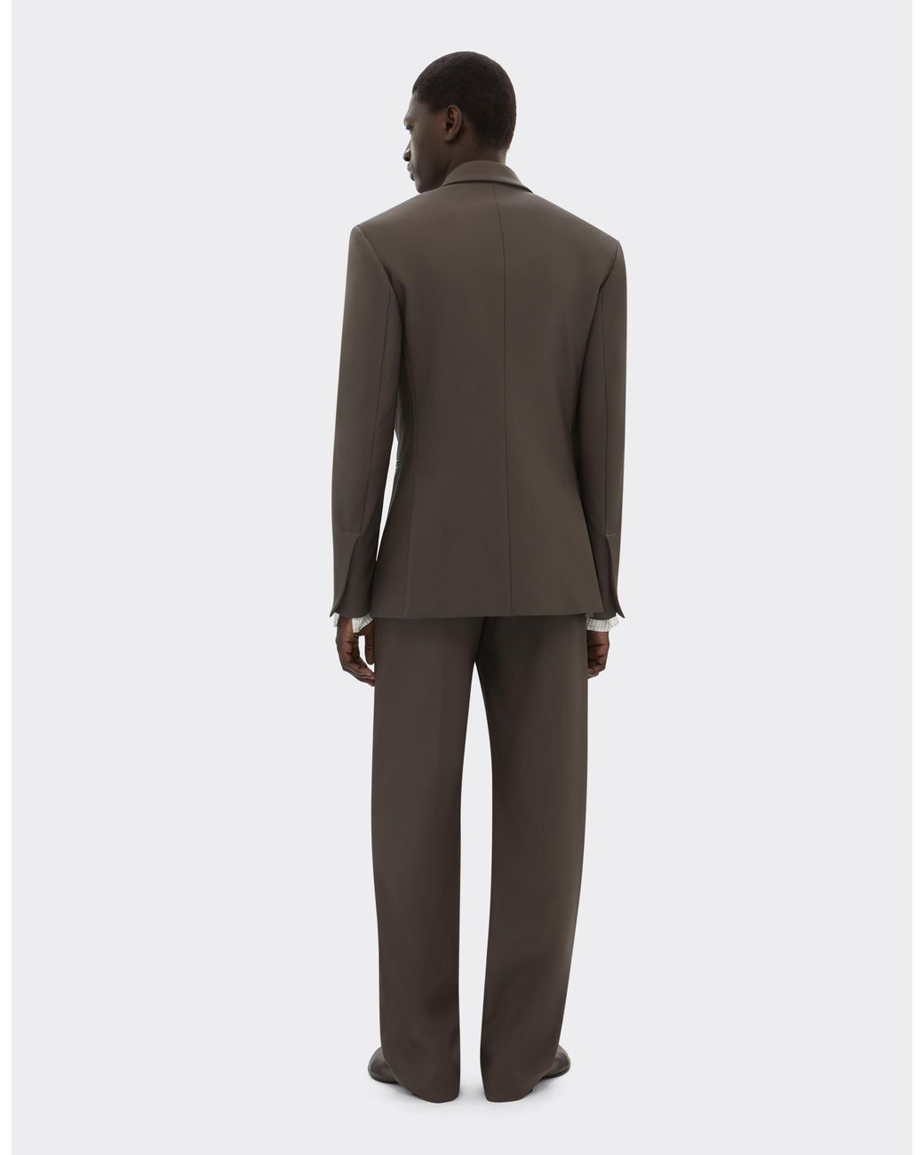 Ferrari Gray Single-Breasted Crepe Blazer for men