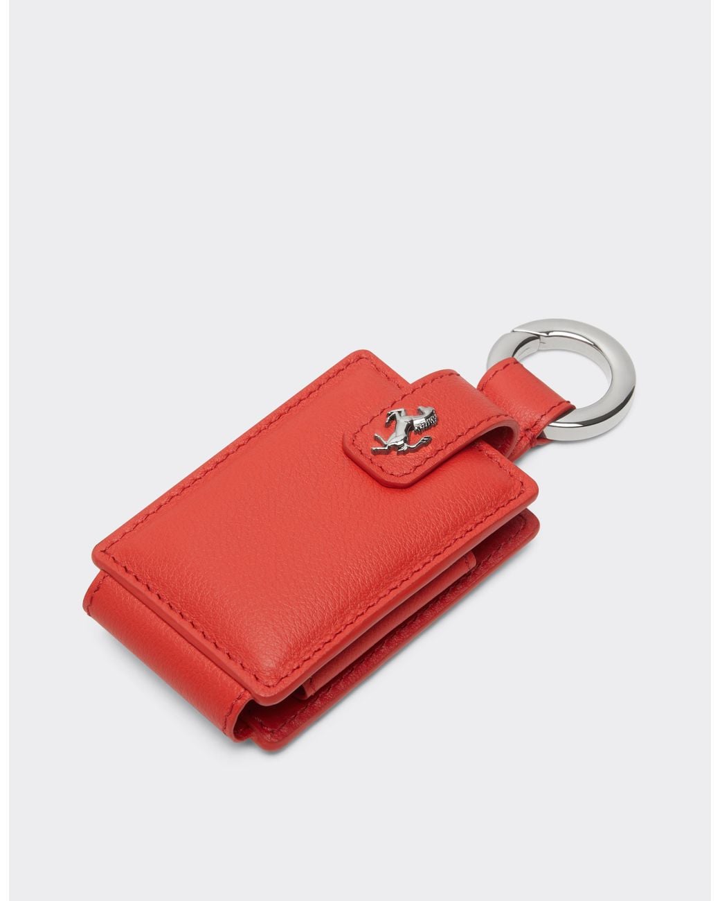 Ferrari White Leather Keyring For Amulet Key