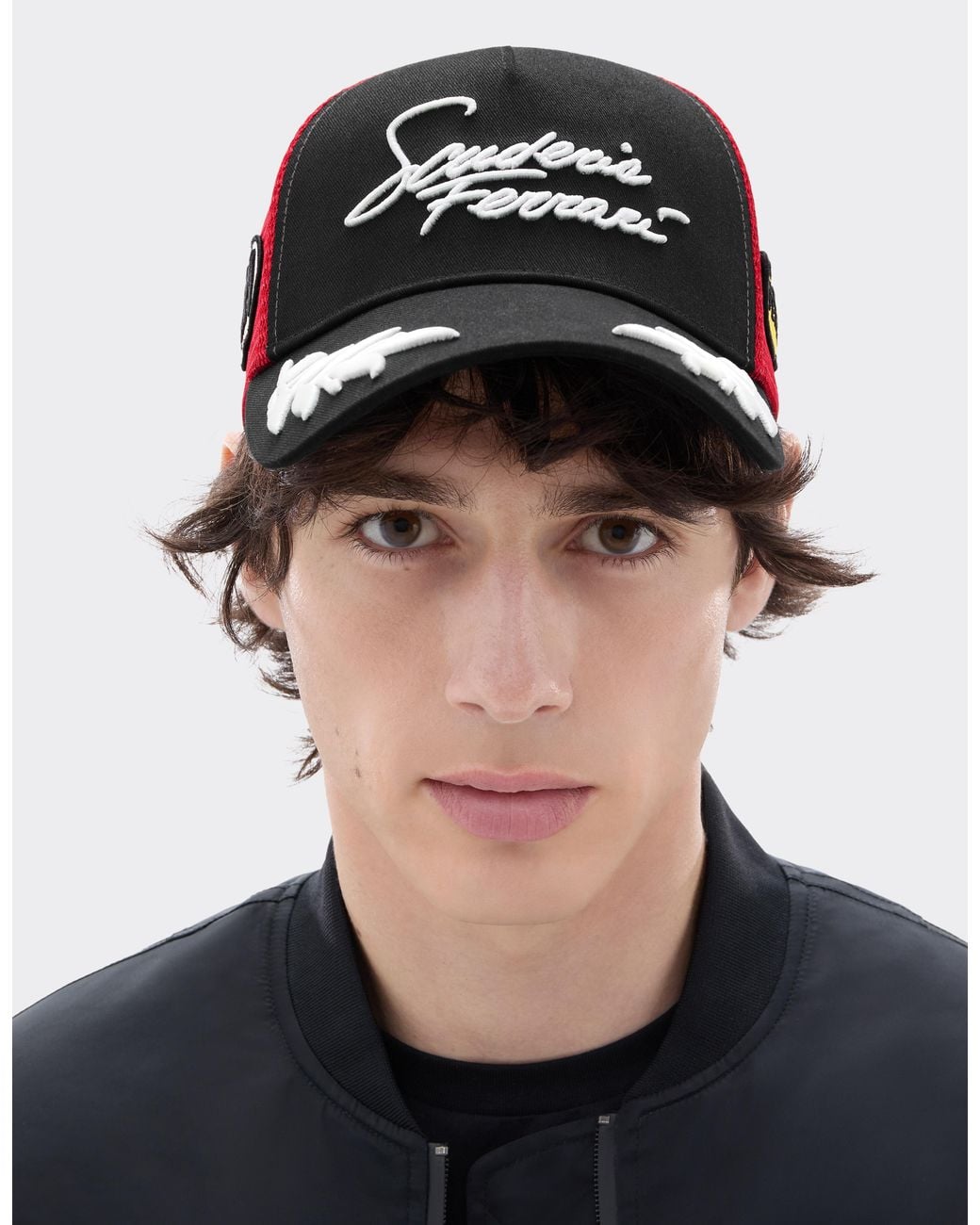 Ferrari Black Scuderia Cotton Trucker Cap
