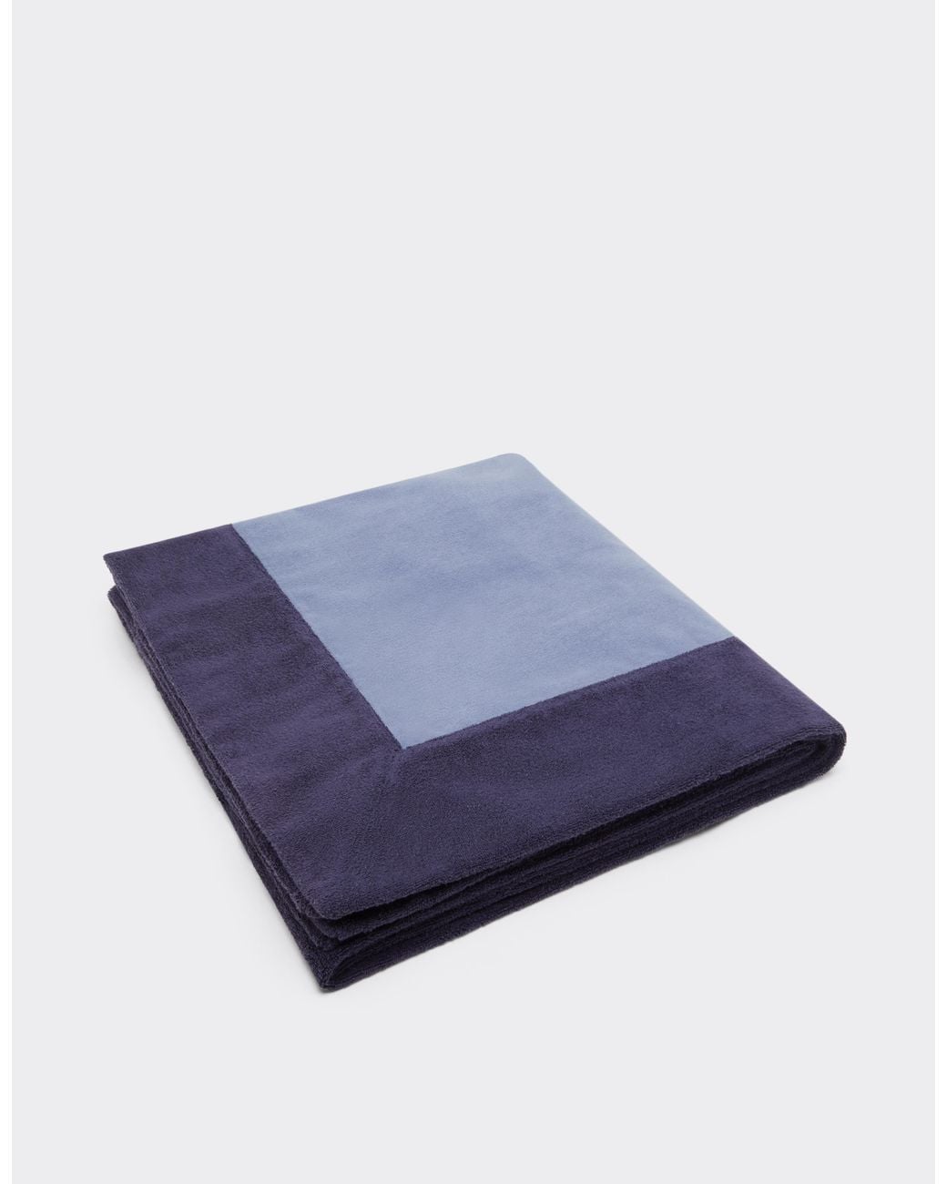 Ferrari Blue Cotton Beach Towel With Logo