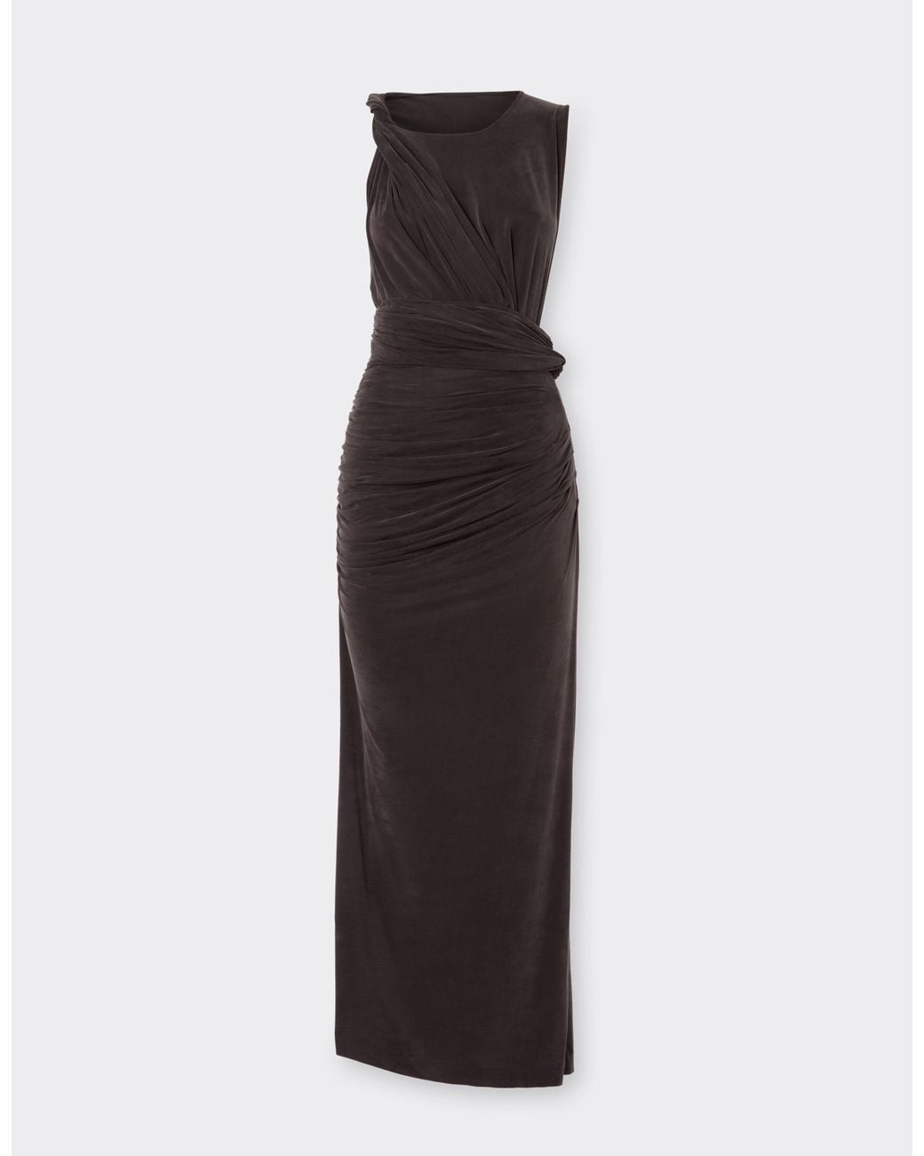 Ferrari Multicolor Sleeveless Draped Dress