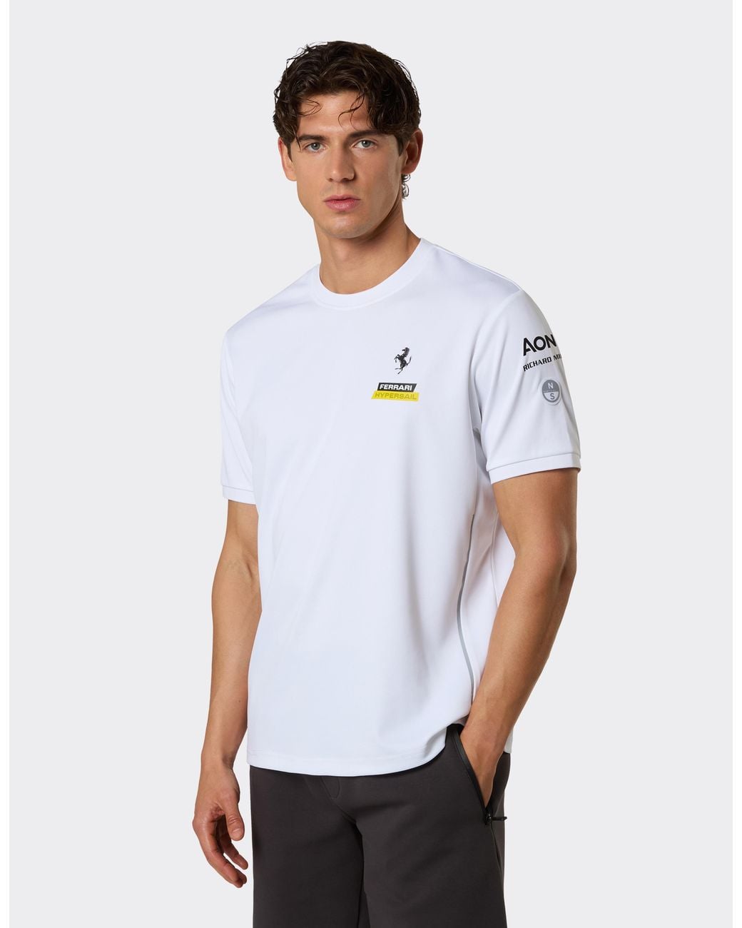 Ferrari White Hypersail Coolmax T-Shirt for men