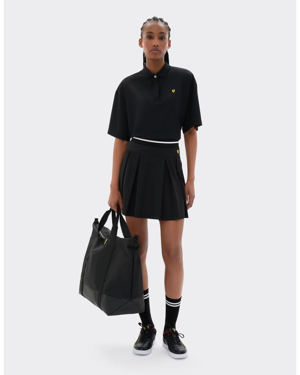 Ferrari Black Technical Piqué Mini Skirt
