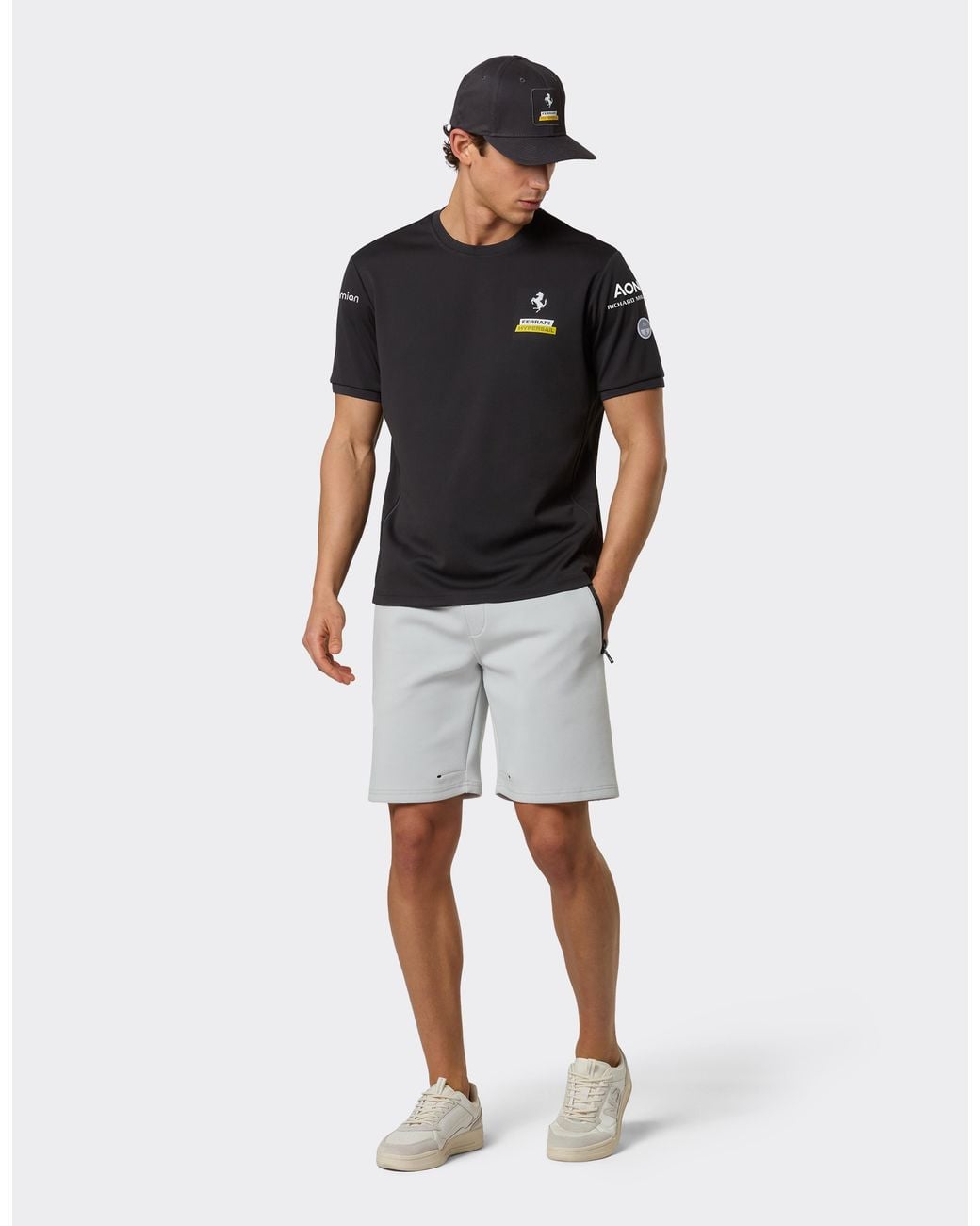 Ferrari Black Hypersail Coolmax T-Shirt for men