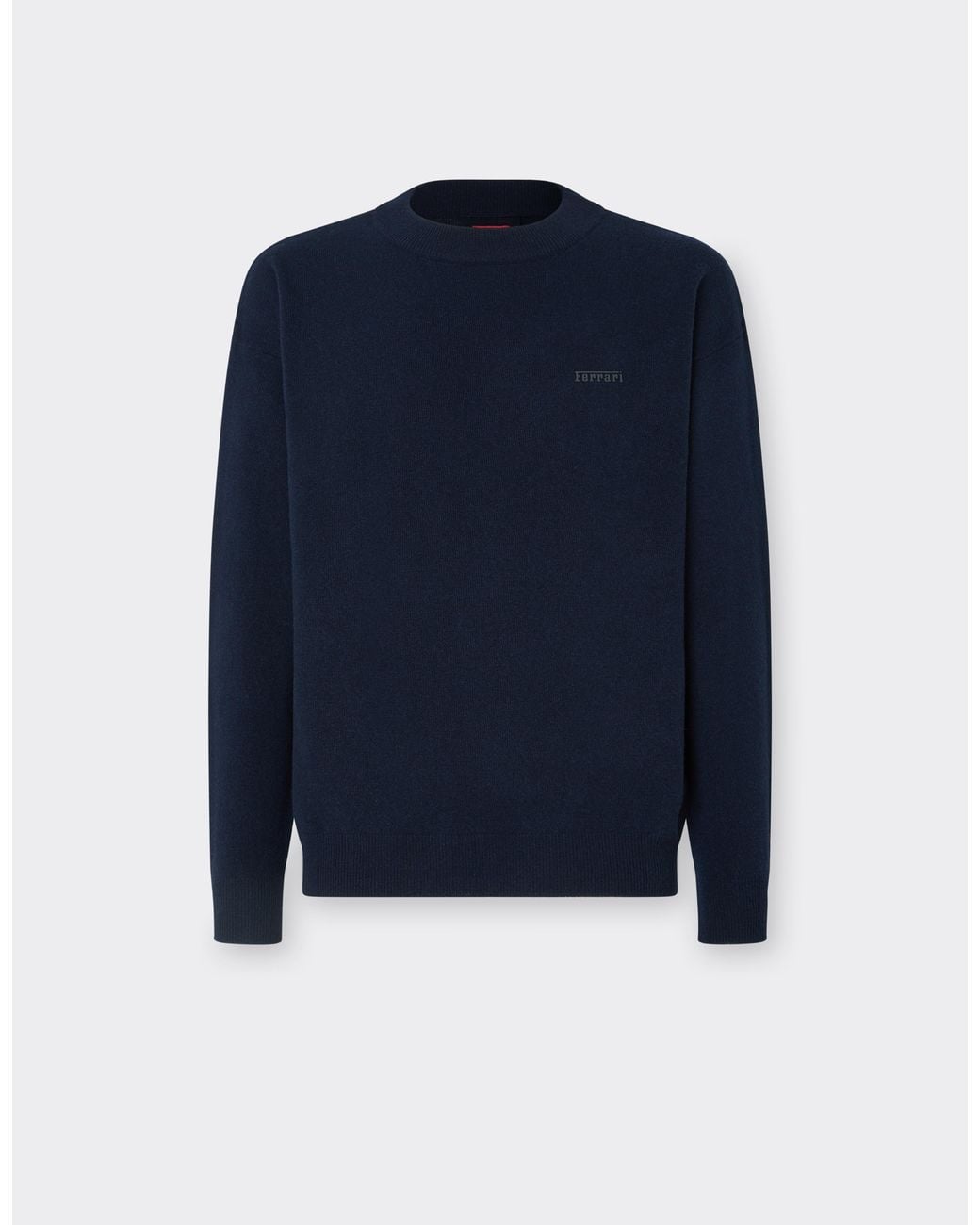 Ferrari Blue Wool And Cashmere Crew-Neck Jumper for men