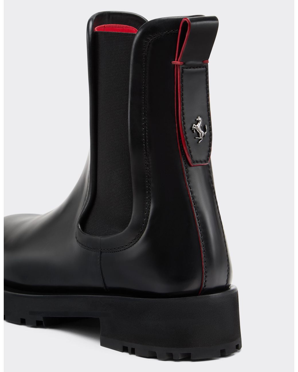 Ferrari Black Chelsea Ankle Boot for men