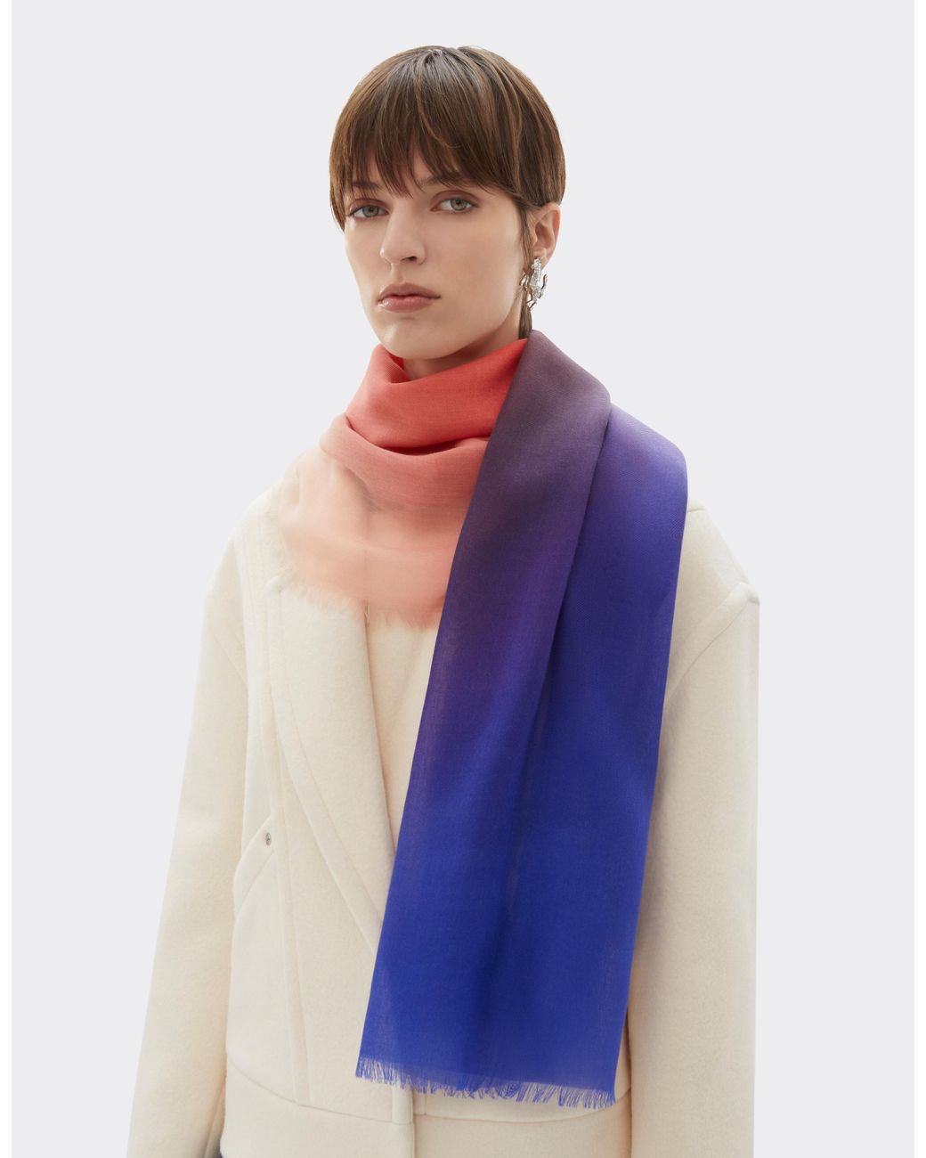 Ferrari Red Ombré Cashmere Scarf