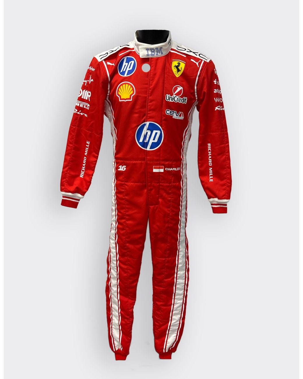 Ferrari Red Leclerc Replica 2026 Puma For Scuderia Hp Racing Suit for men