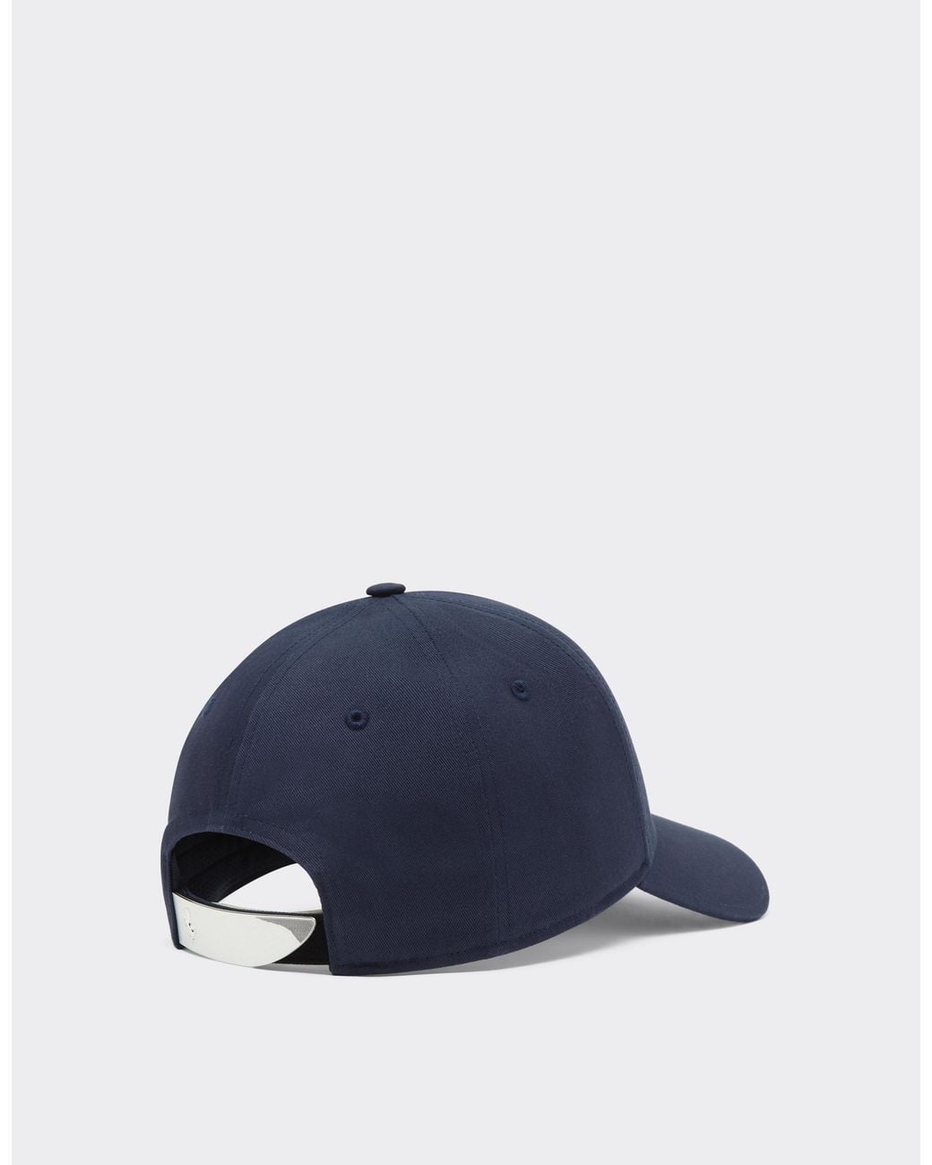Ferrari Blue Cotton Twill Baseball Cap With Embroidered Logo