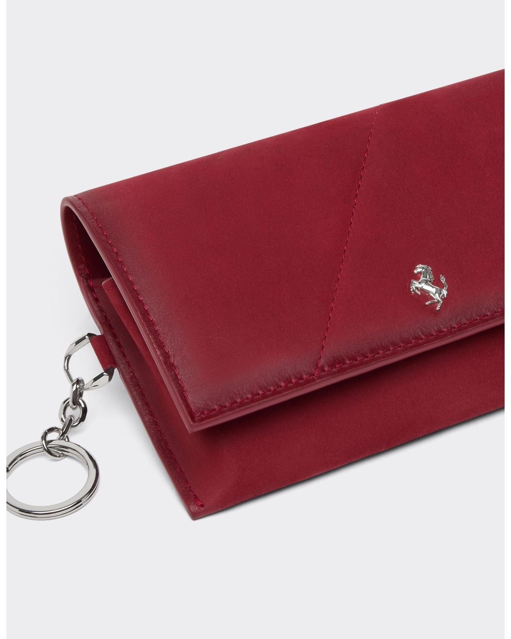 Ferrari Red Nubuck Eyeglass Case for men