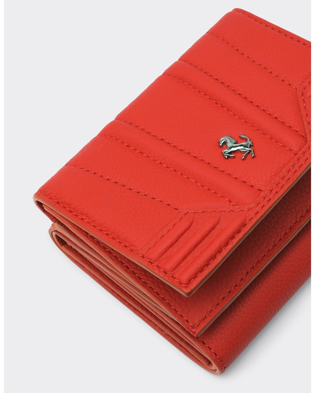 Ferrari Red Tri-Fold Wallet