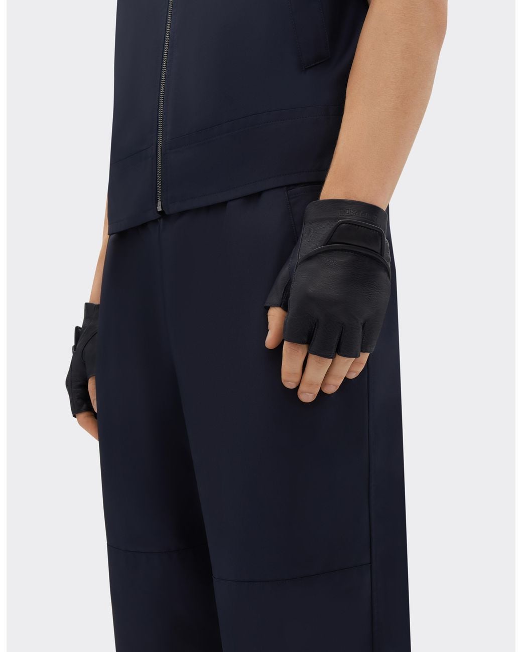 Ferrari Black Fingerless Gloves