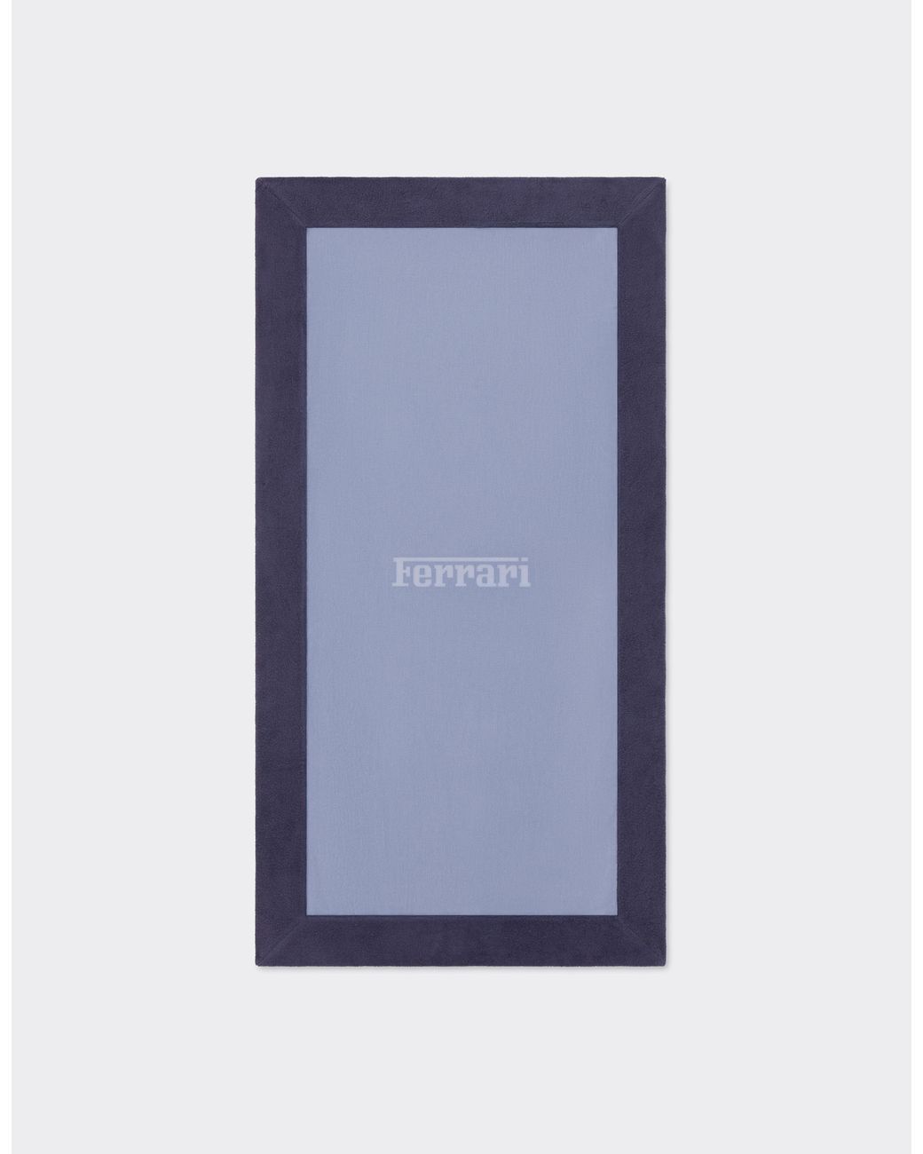 Ferrari Blue Cotton Beach Towel With Logo