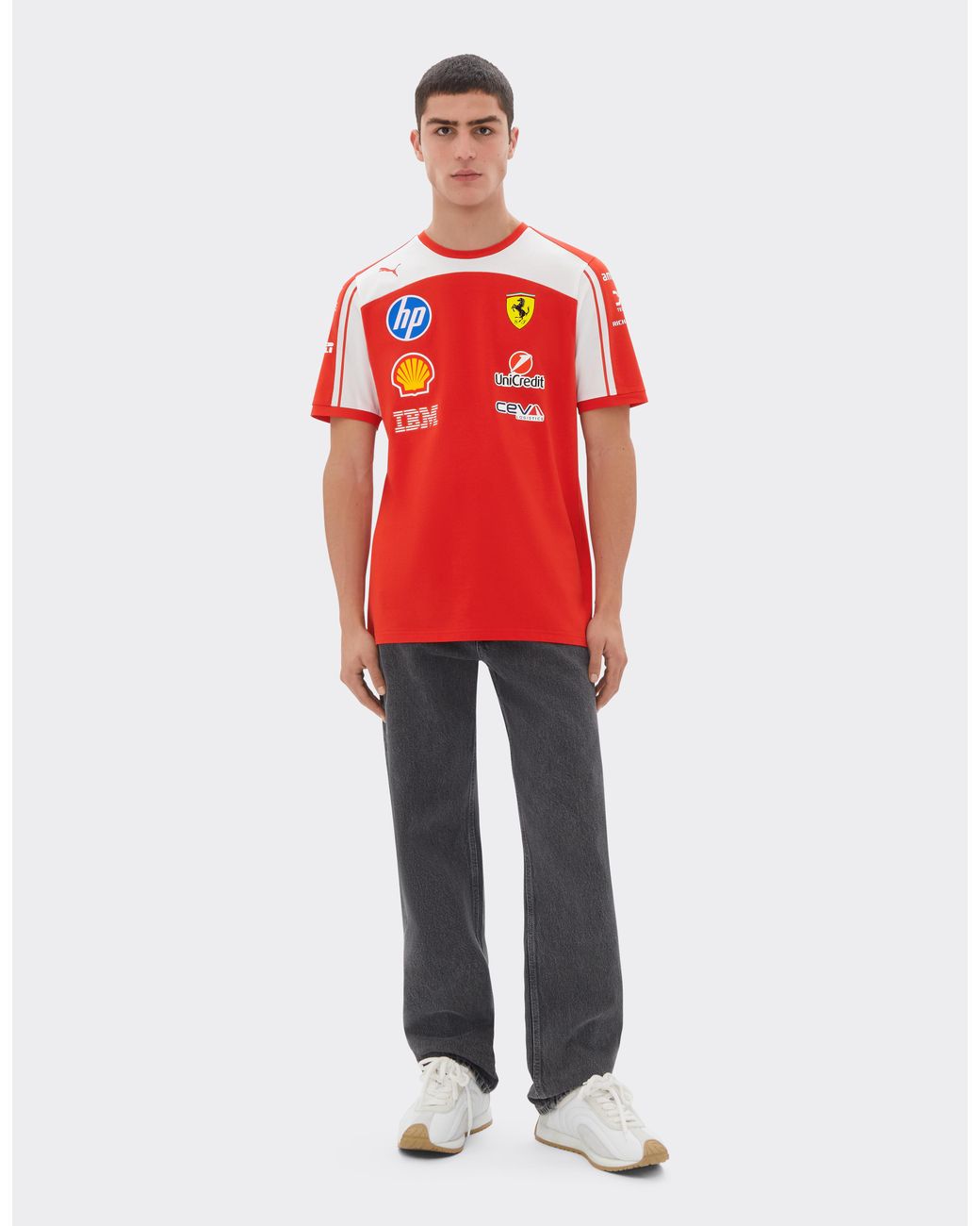 Camiseta Replica 2026 Puma Para Scuderia Hp Ferrari de color Red