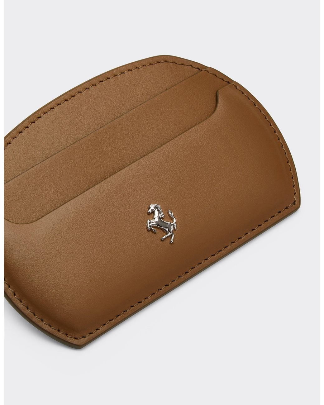 Ferrari Brown The Dino Leather Card Holder