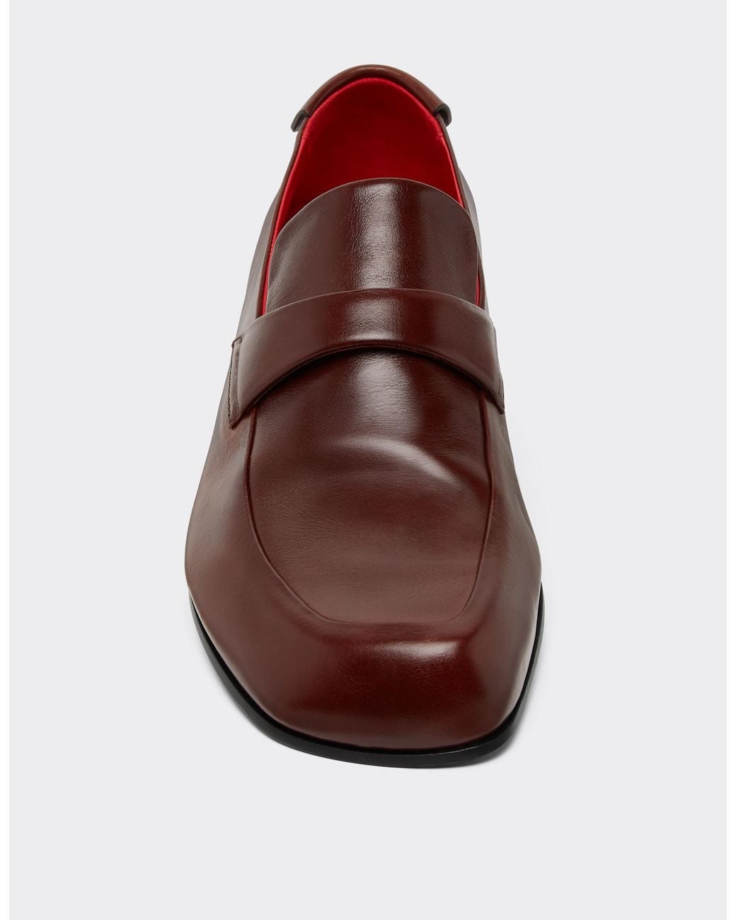 Ferrari Brown Polished Leather Loafer for men