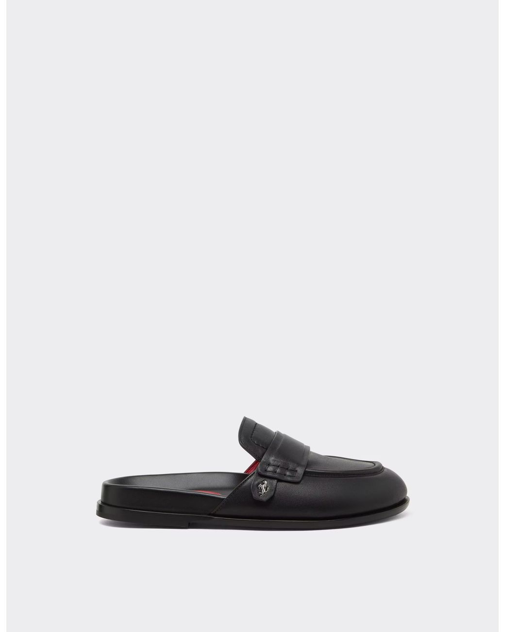 Ferrari White Leather Clog With Prancing Horse for men