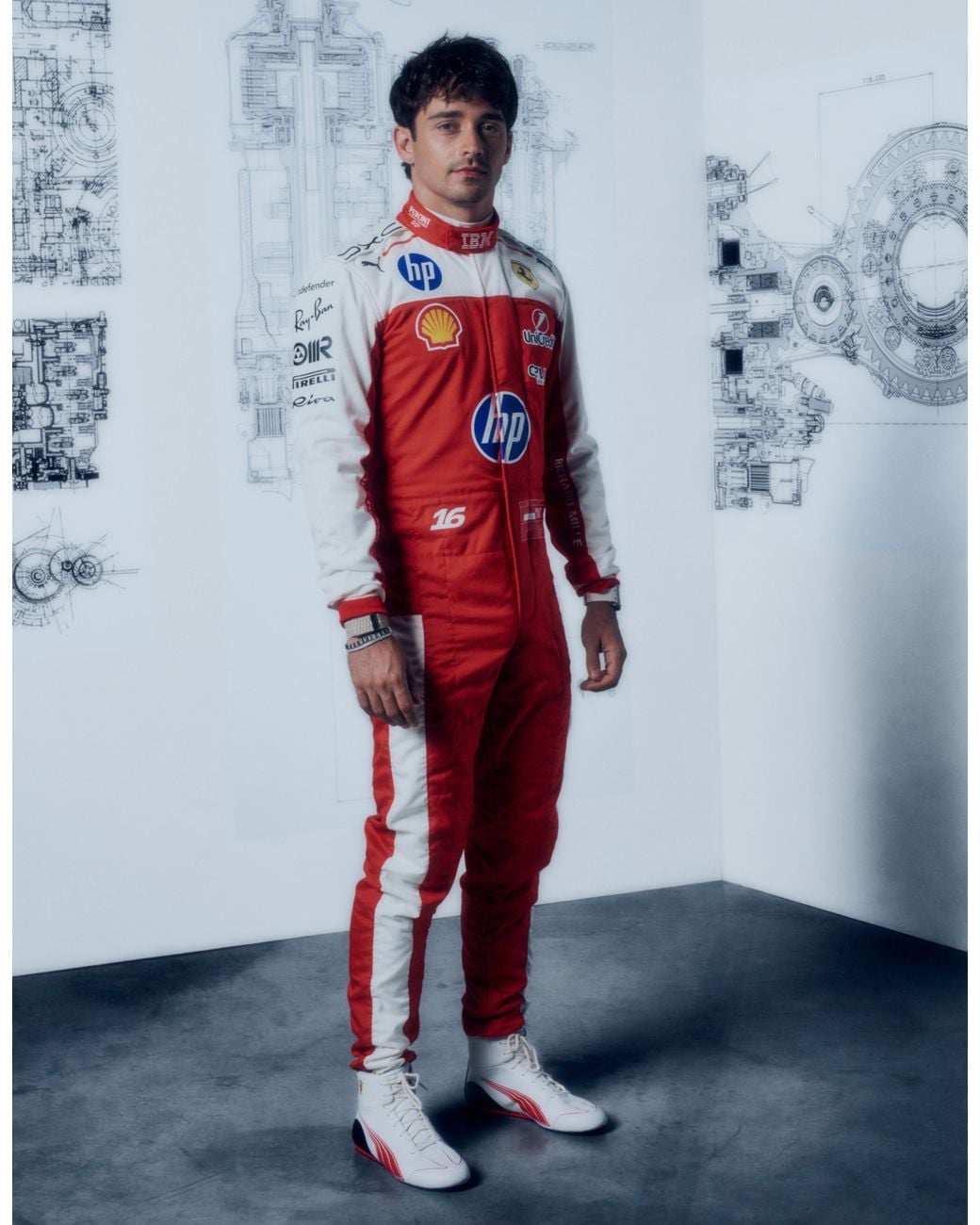 Ferrari Red Scuderia Leclerc Replica Racing Overalls For The 2026 Austin Grand Prix for men