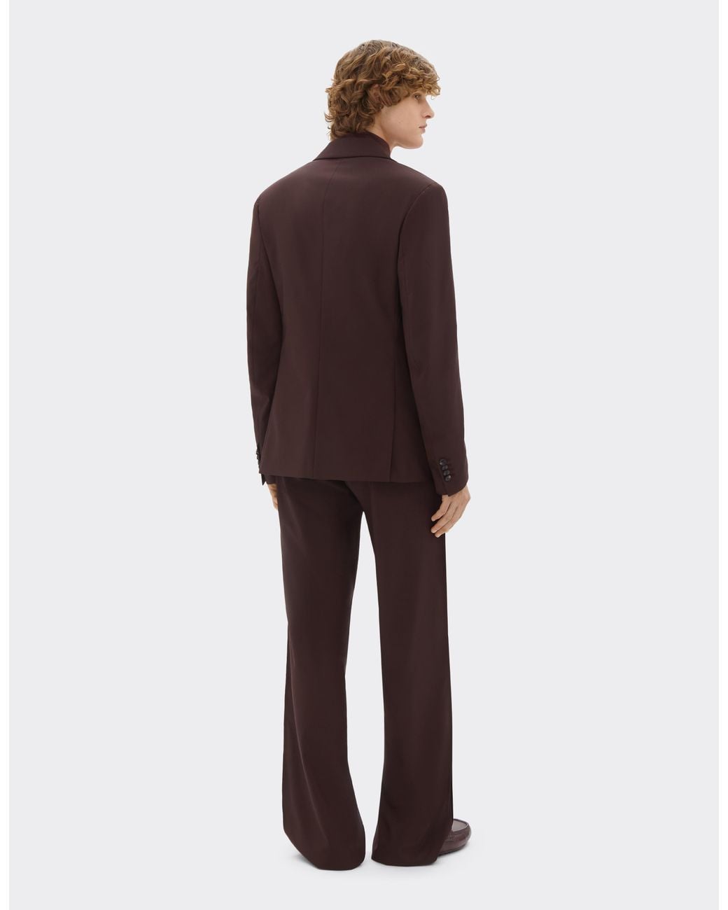 Ferrari Brown Q-Cycle Tropical Wool Blazer for men