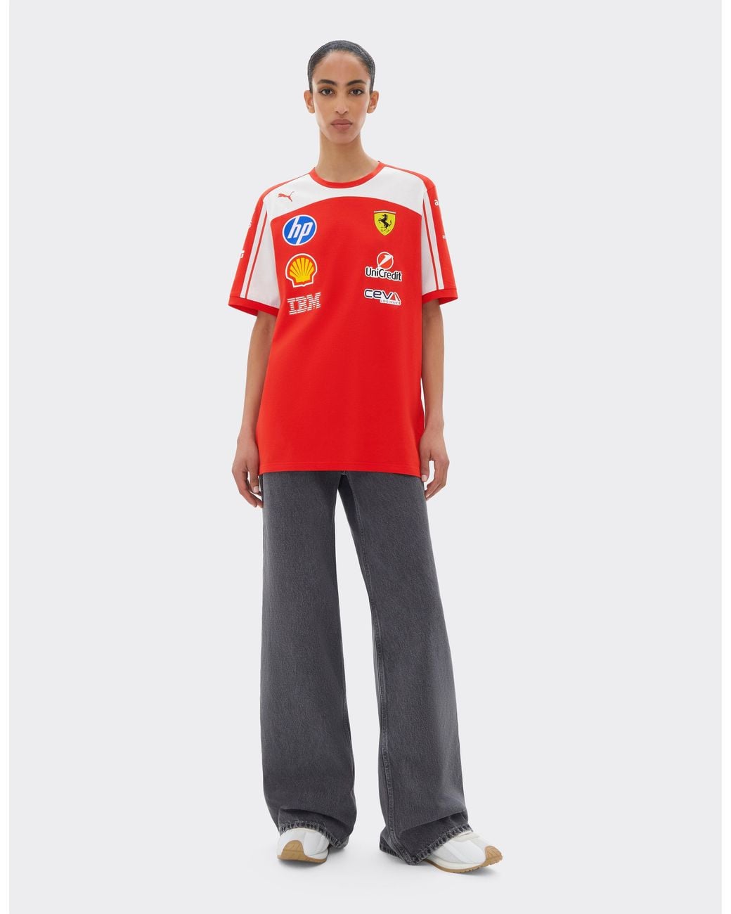 Camiseta Replica 2026 Puma Para Scuderia Hp Ferrari de color Red