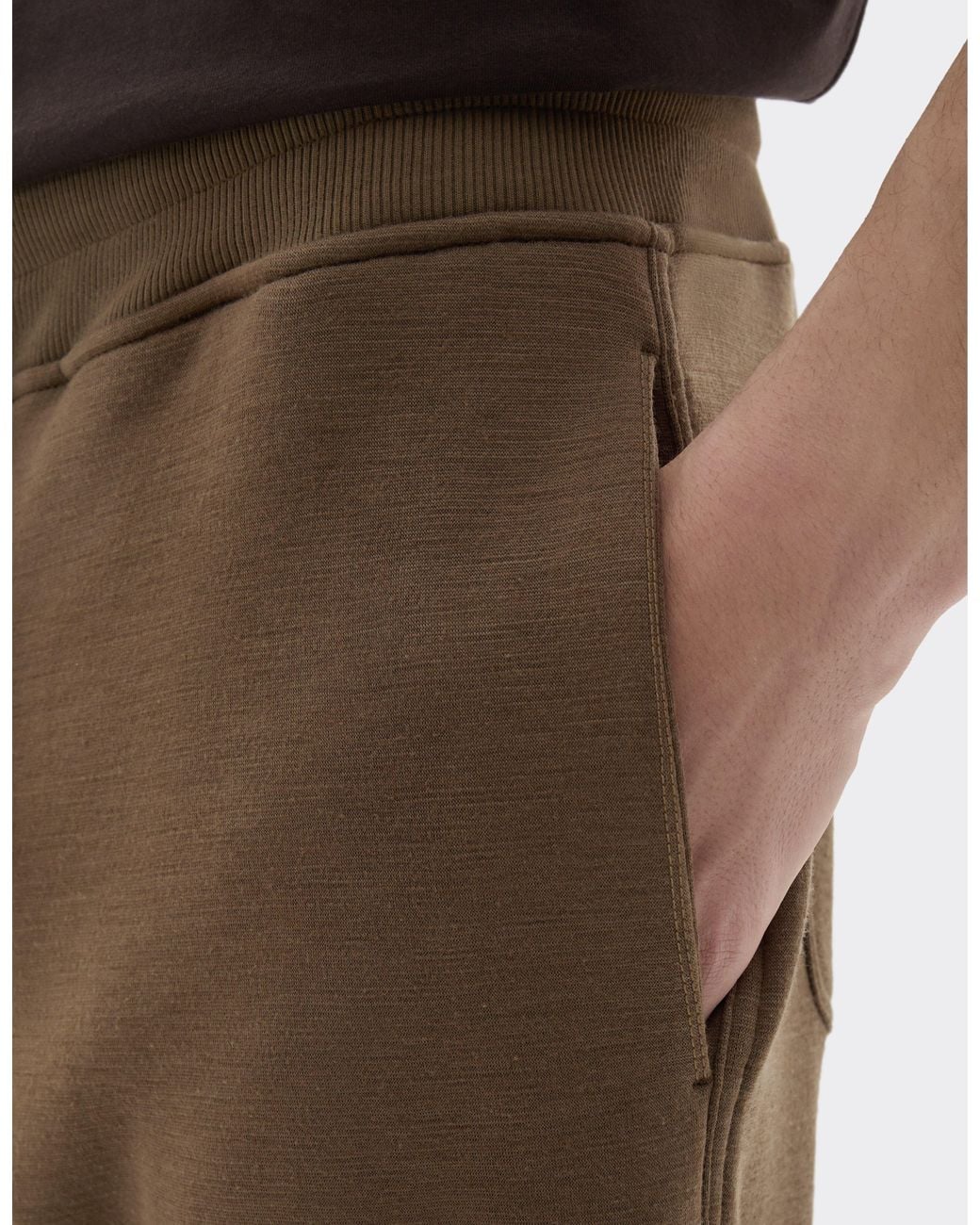 Ferrari Brown Wool And Cotton Jogger Trousers for men