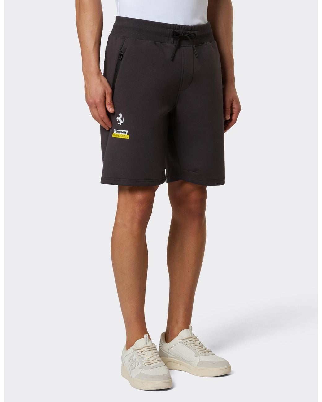 Ferrari Black Hypersail Scuba Bermuda Shorts for men