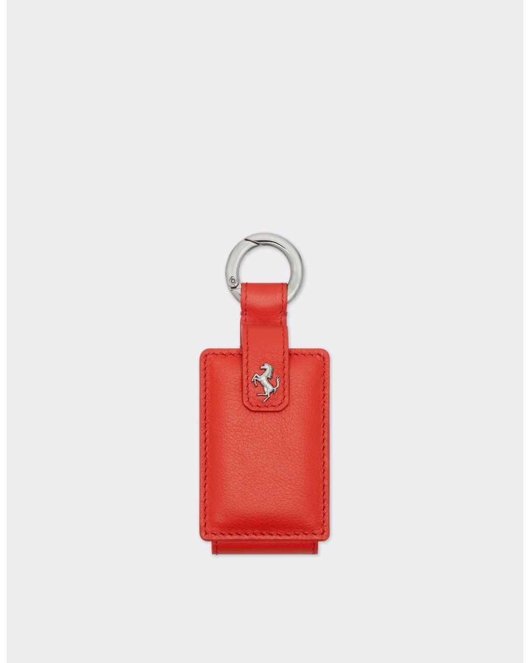 Ferrari White Leather Keyring For Amulet Key