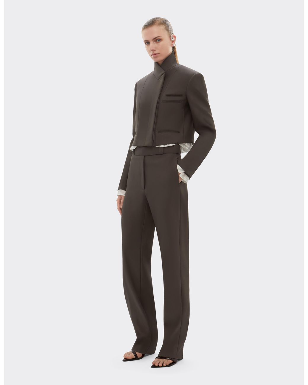 Ferrari Black Short Crepe Blazer