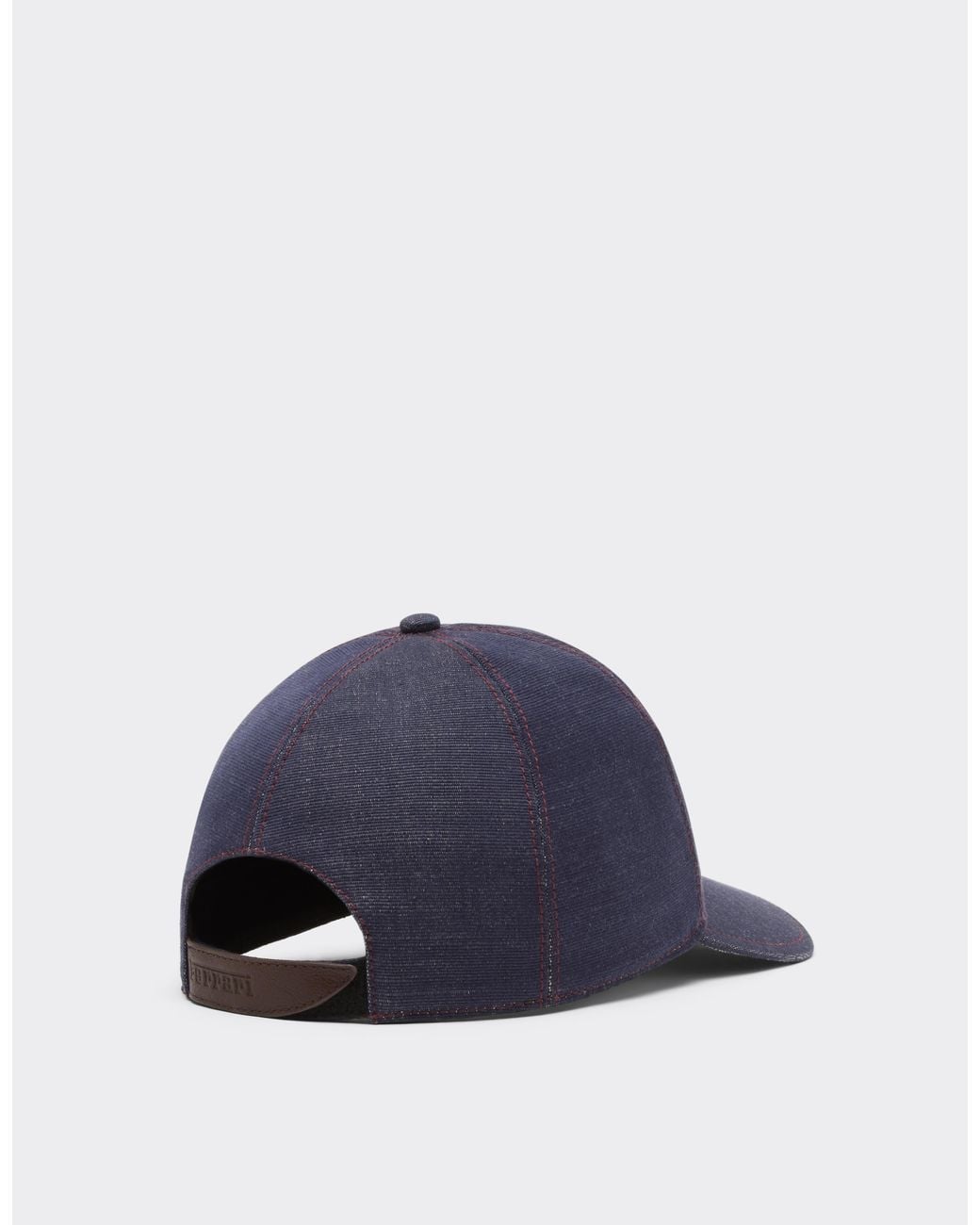Ferrari Blue Denim Baseball Cap With 7X7 Check