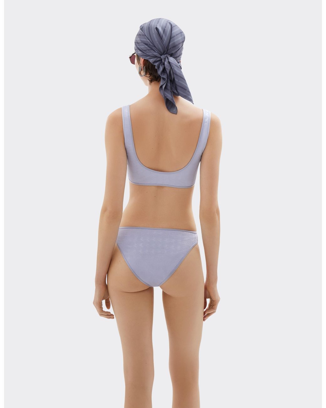 Ferrari Blue Bikini Bottoms With Prancing Horse Motif
