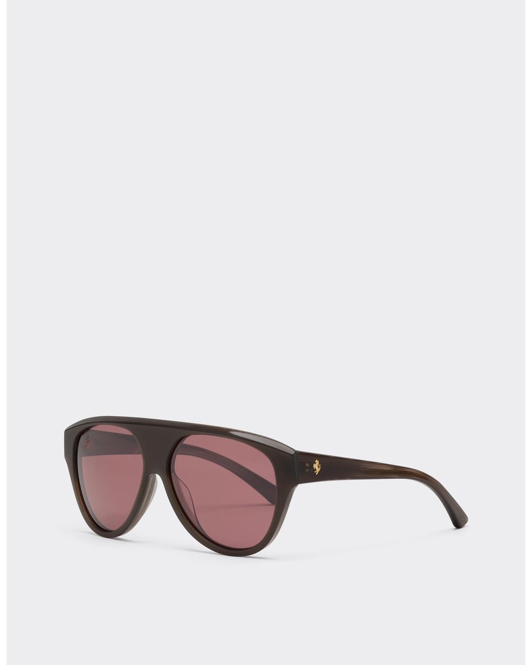 Ferrari Pink Striped Acetate Sunglasses With Polarised Lenses for men