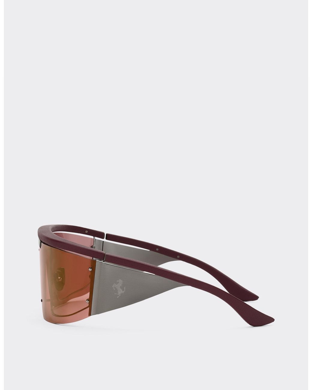 Ferrari Pink Limited Edition Metal And Leather Sunglasses With Dark Redlens