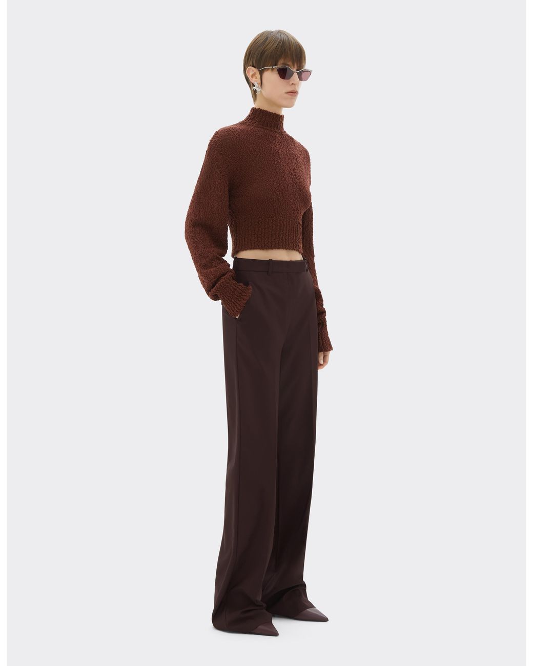 Ferrari Brown Q-Cycle Tropical Wool Trousers