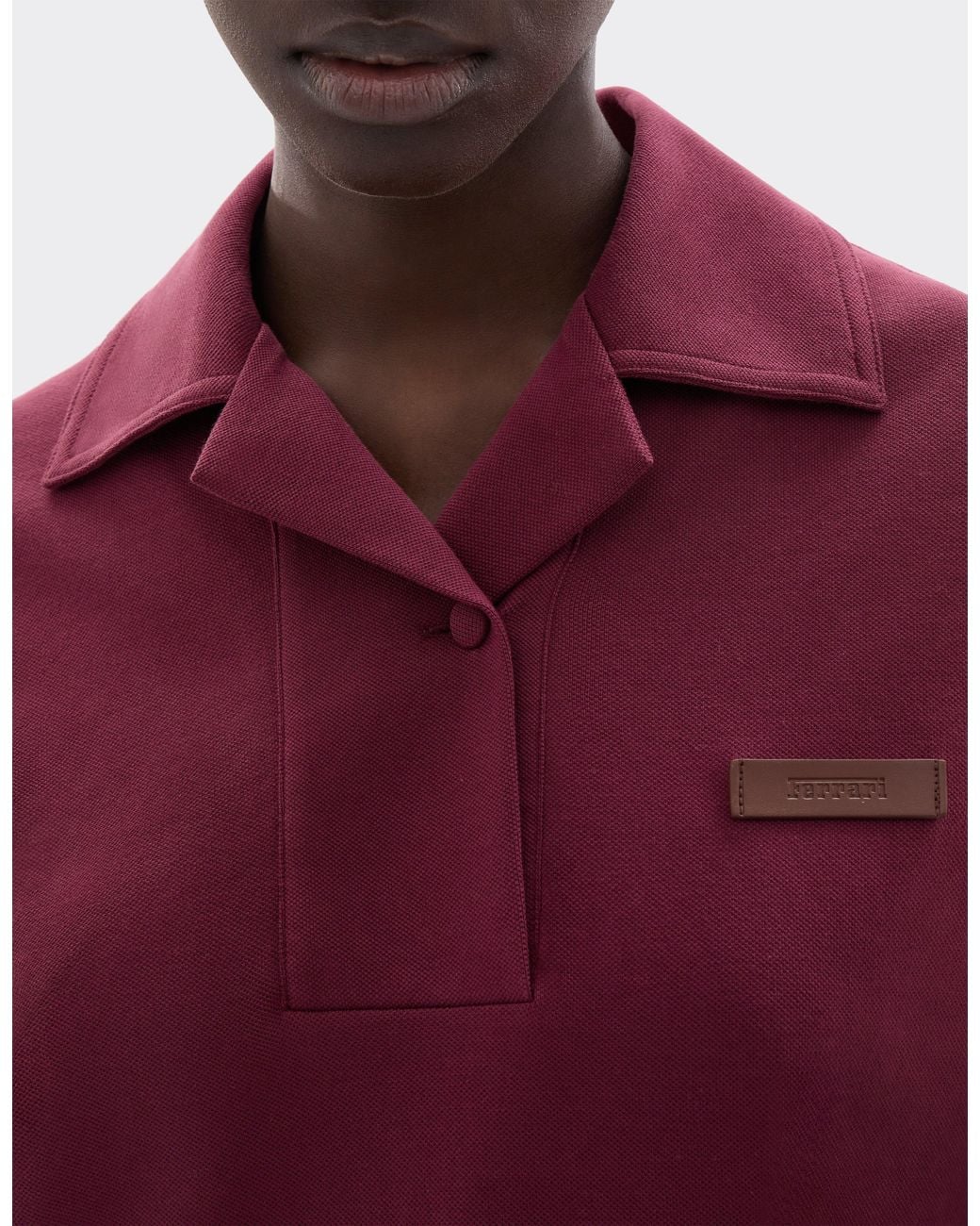Ferrari Purple Cotton Piqué Polo Dress