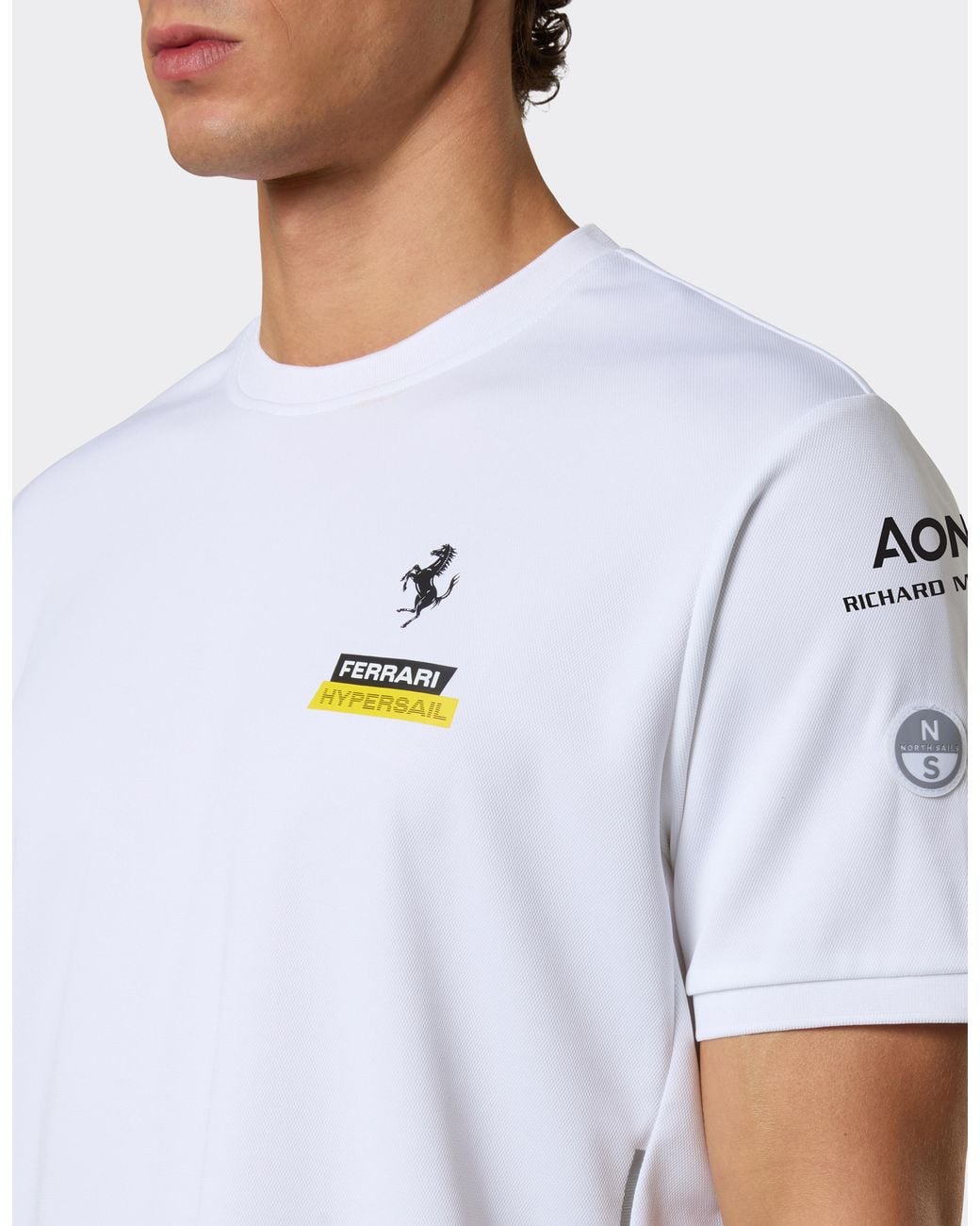 Ferrari White Hypersail Coolmax T-Shirt for men